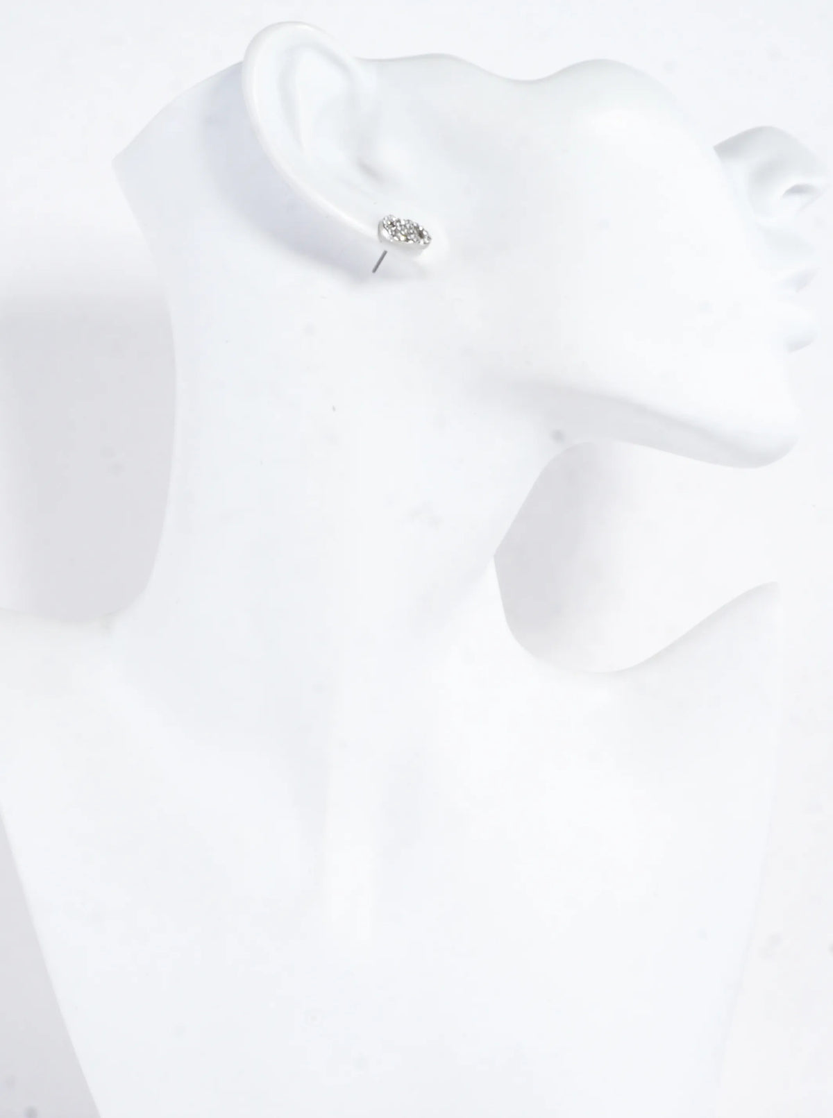 Minimalist Crystal-Pave Interlocking Double Circle Stud Earrings