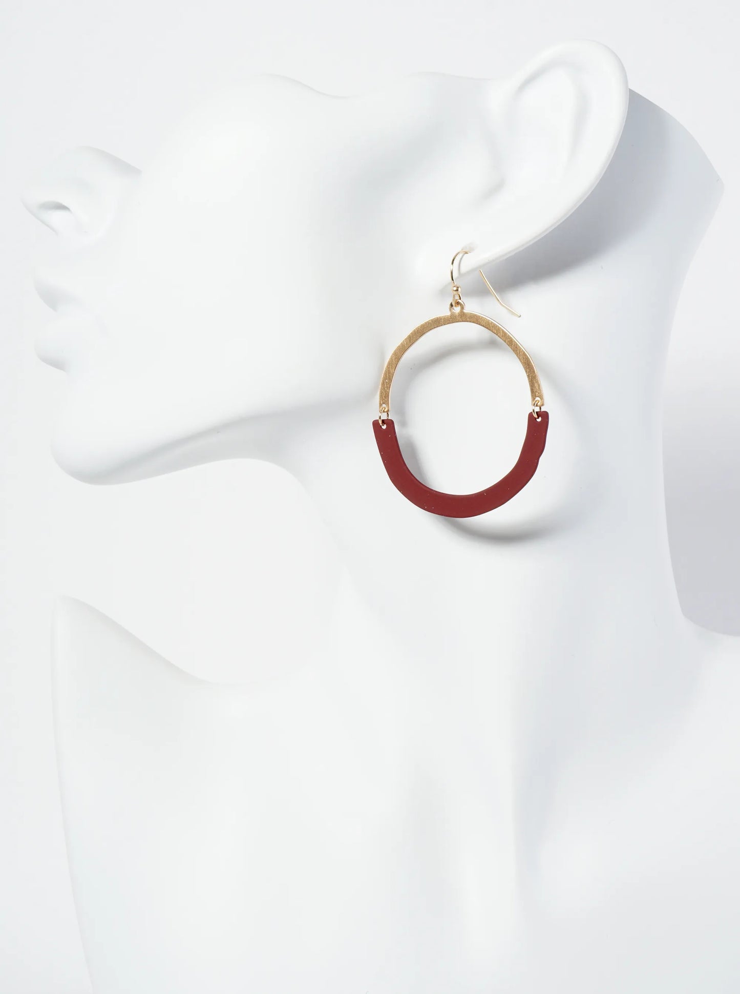 Minimalist Dangle Earrings With Connected Half Circles