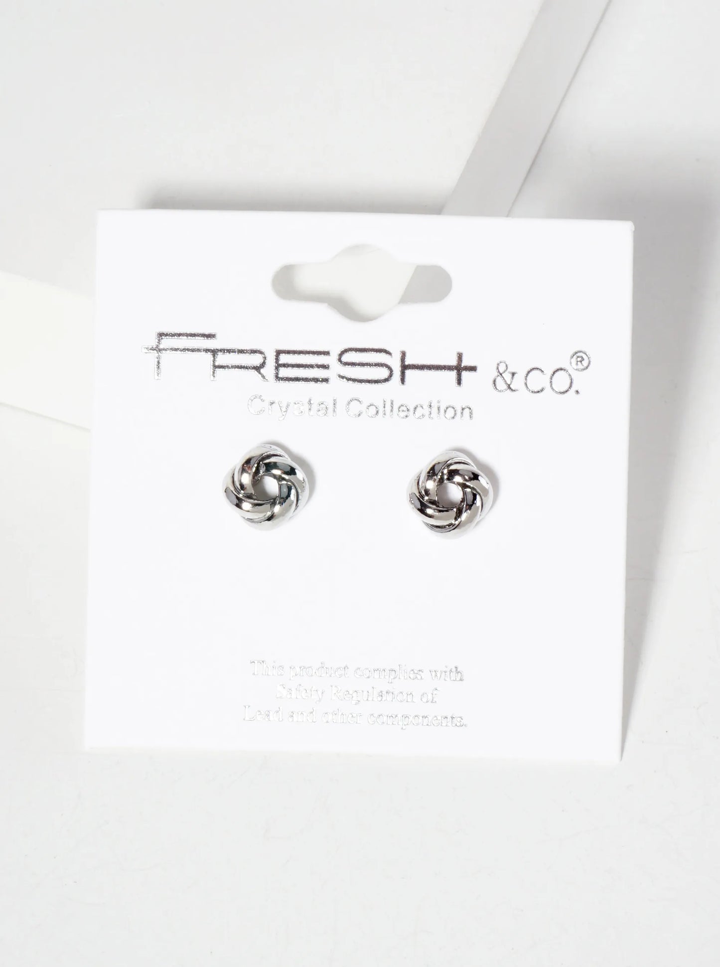 Minimalist Polished 8mm Love-Knot Stud Earrings