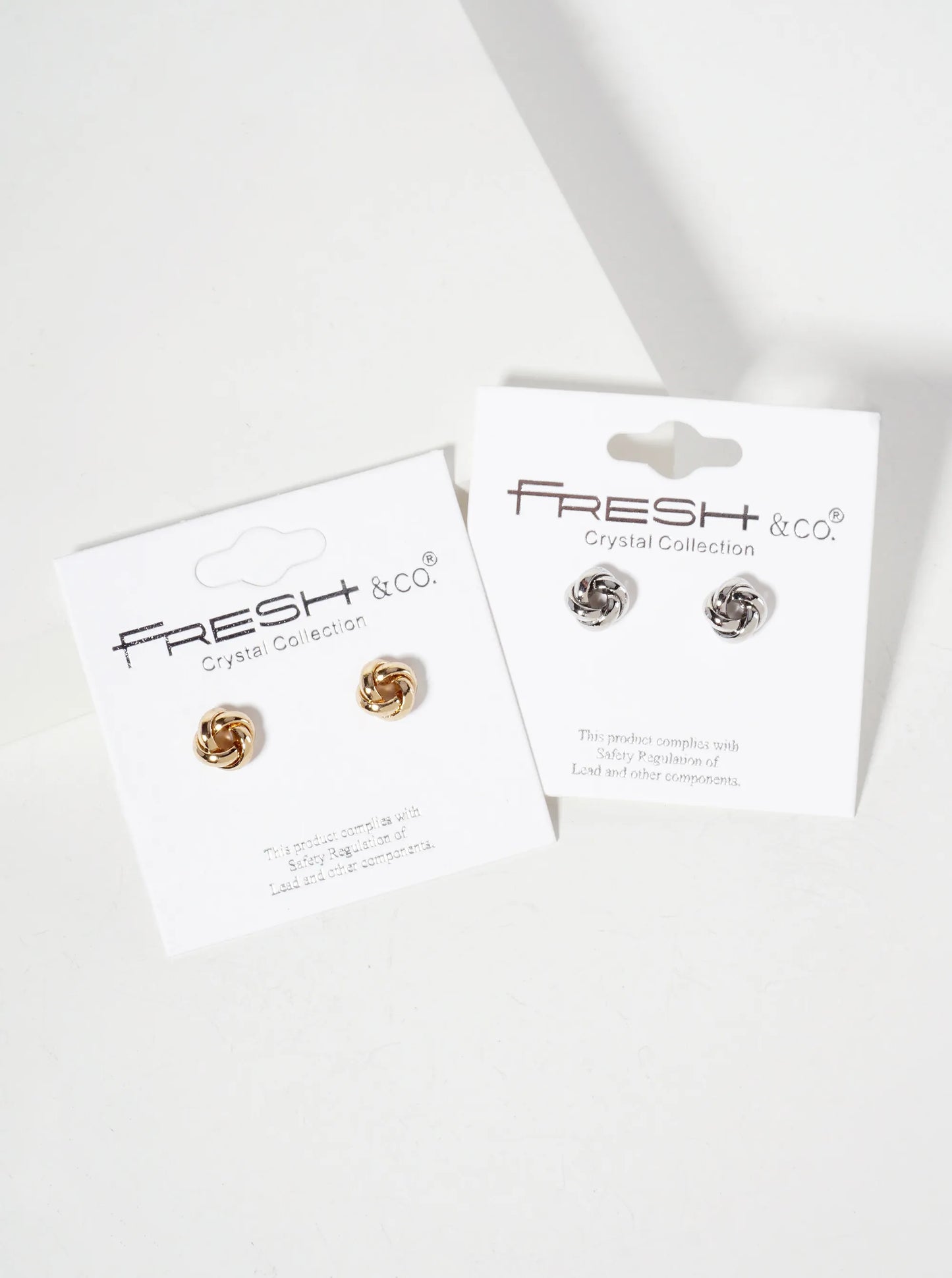 Minimalist Polished 8mm Love-Knot Stud Earrings