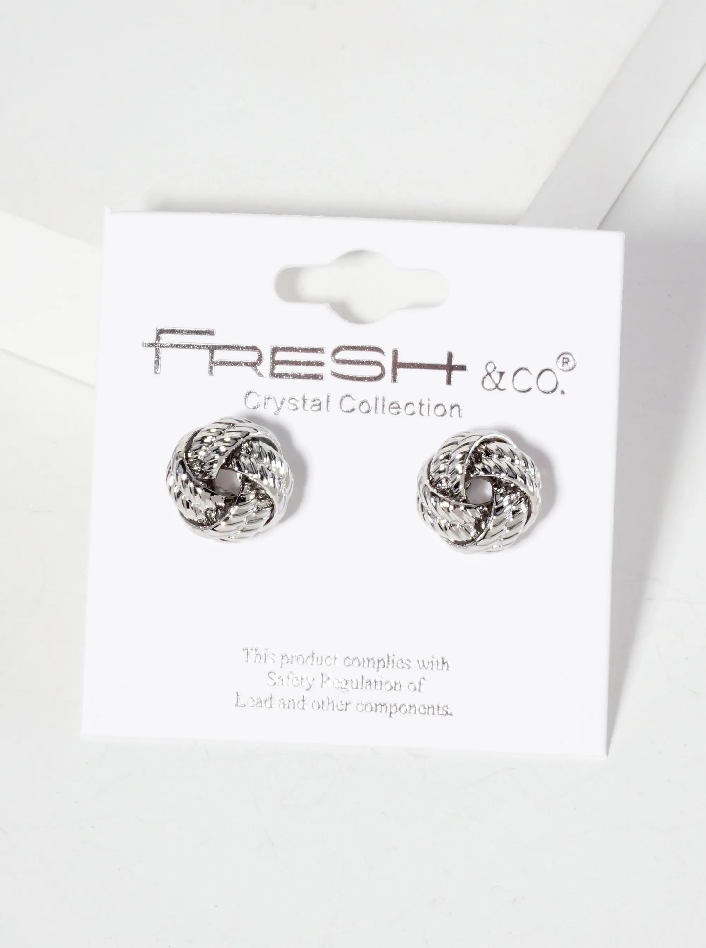 Minimalist Textured 13mm Love-Knot Stud Earrings