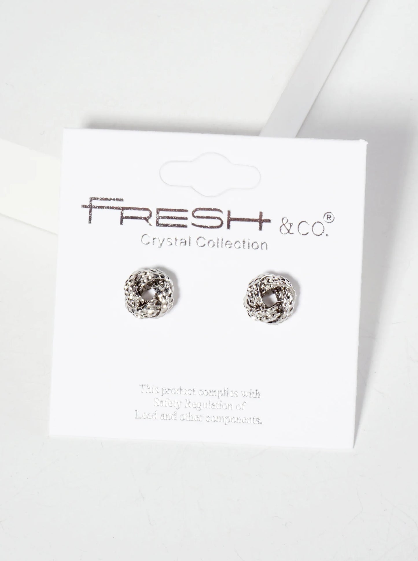 Minimalist Textured 8mm Love-Knot Stud Earrings