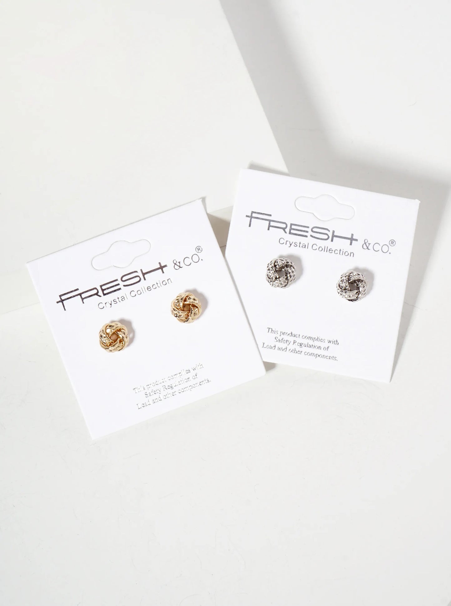 Minimalist Textured 8mm Love-Knot Stud Earrings