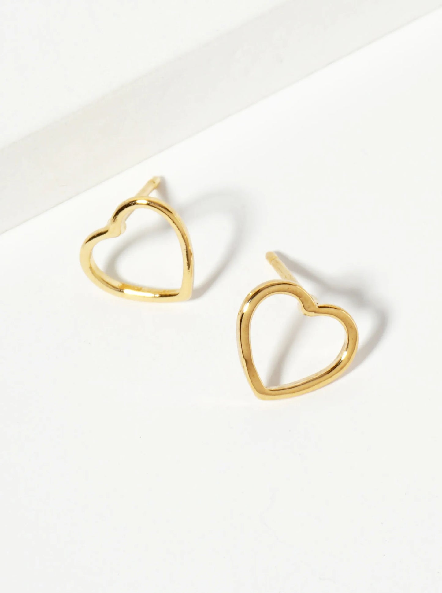 Minimalist Wire Heart 18K-Gold-Dipped Stud Earrings