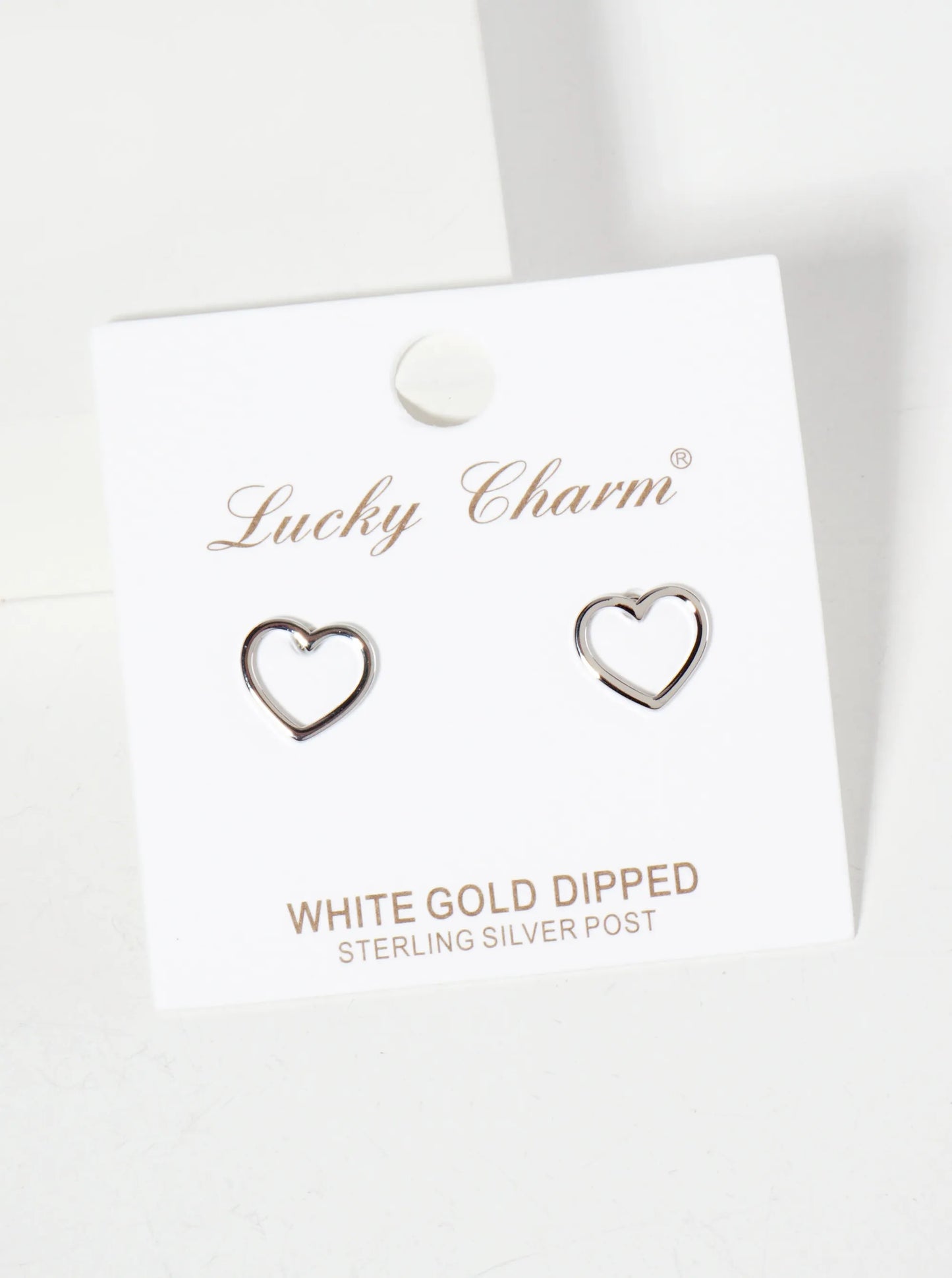 Minimalist Wire Heart 18K-Gold-Dipped Stud Earrings