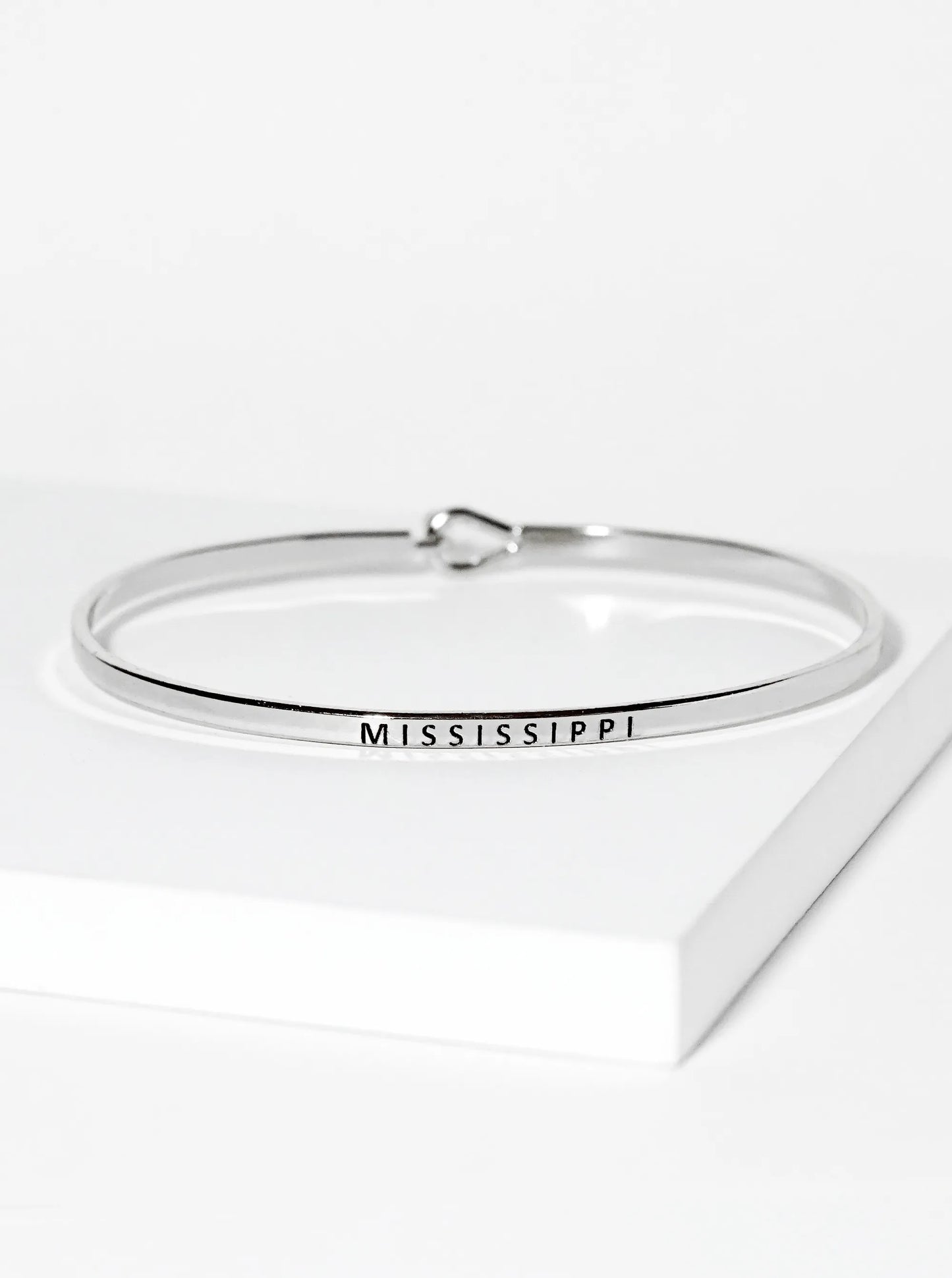 Mississippi Engraved Inspirational Bangle Bracelet