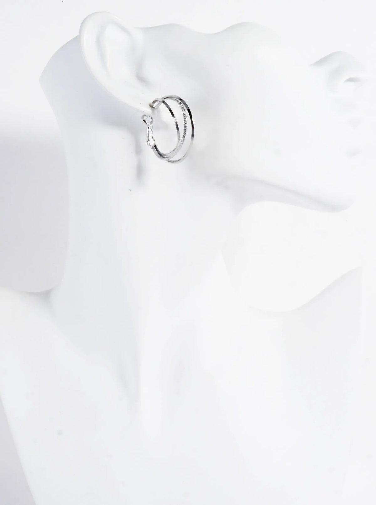 Multi Texture Stacked Layered Hoop Earrings