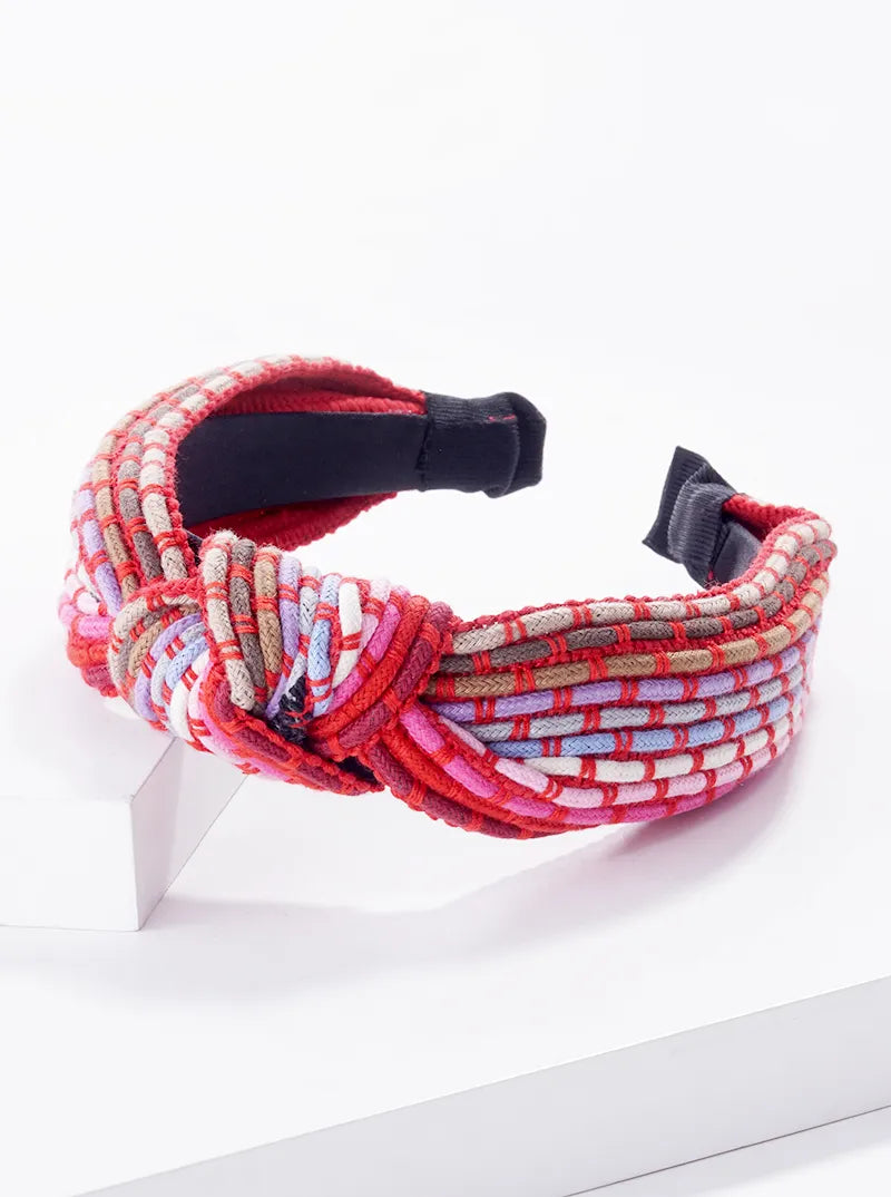 Multi-color Braided Soft Fabric Top Knot Headband