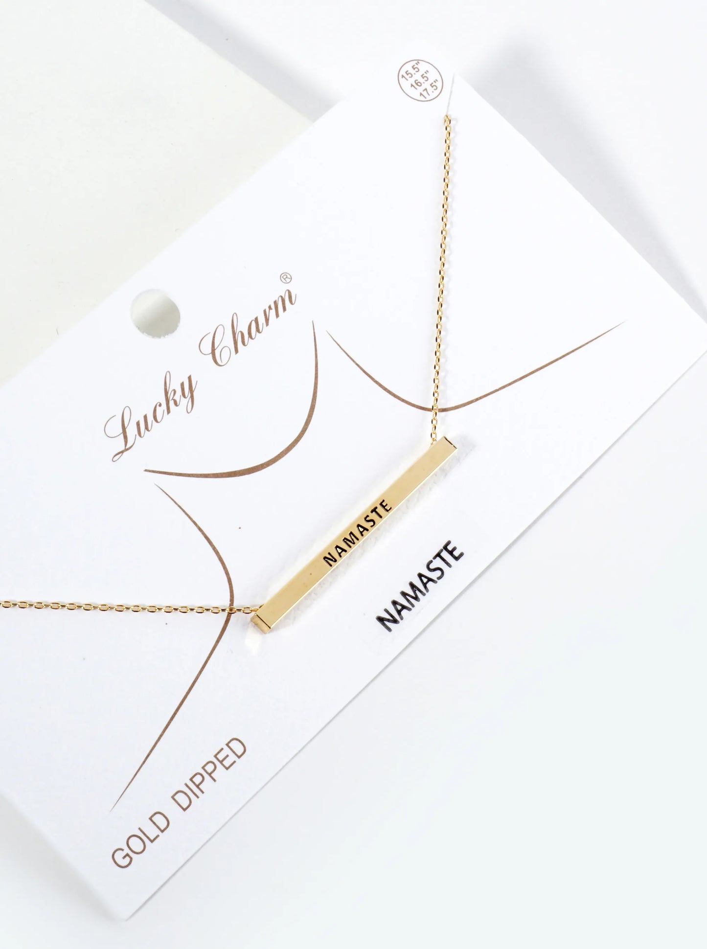 You Are My Person Engraved 18K Gold Dipped Horizontal Brass Bar Pendant Inspirational Necklace