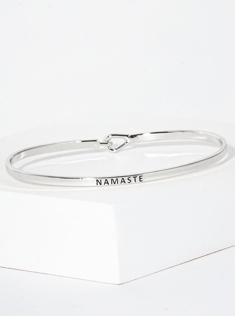 Namaste Engraved Inspirational Bangle Bracelet