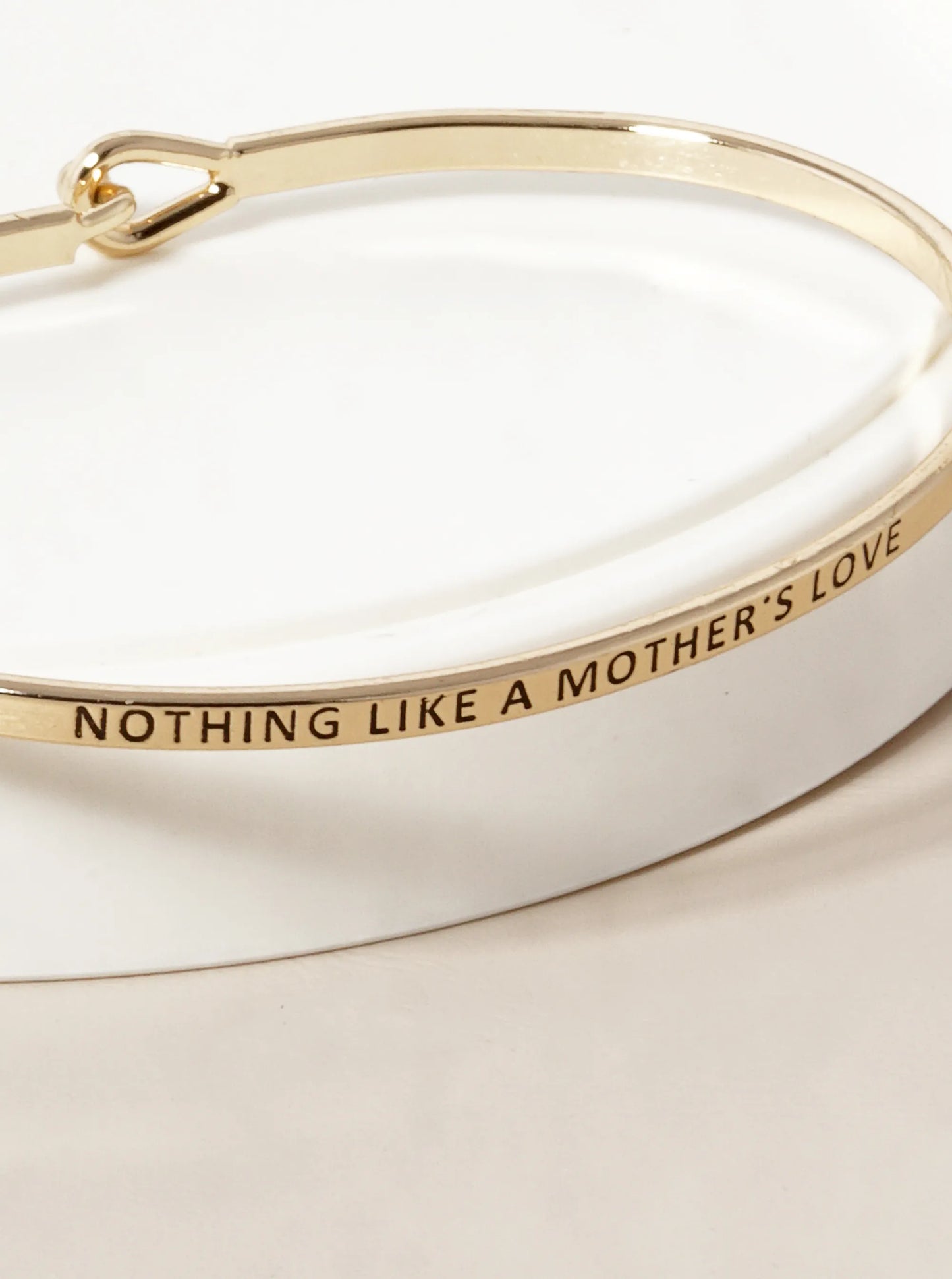 Nothing Like A Mothers Love Engraved Inspirational Bangle Bracelet