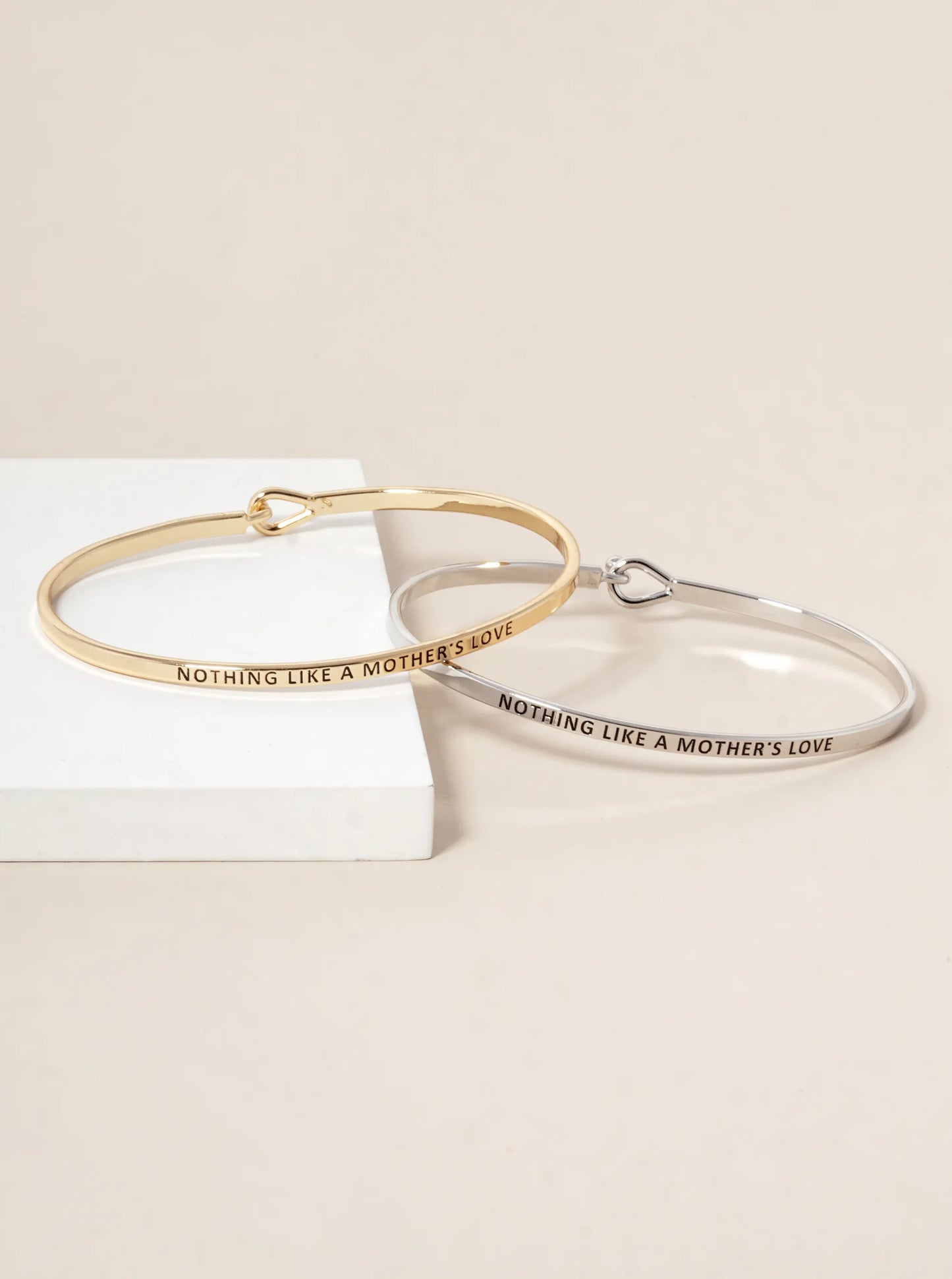 Nothing Like A Mothers Love Engraved Inspirational Bangle Bracelet