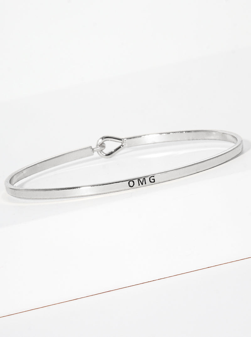 OMG Engraved Inspirational Bangle Bracelet