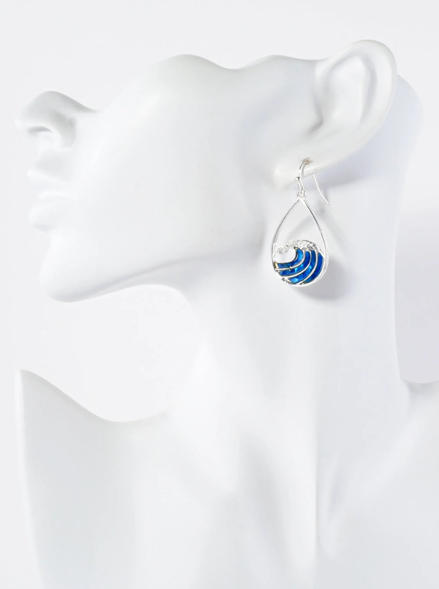 Ocean Wave Inspired Teardrop Sea-Life Dangle Earrings