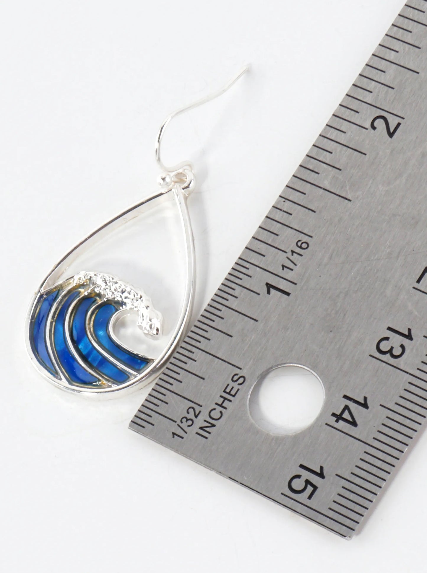 Ocean Wave Inspired Teardrop Sea-Life Dangle Earrings