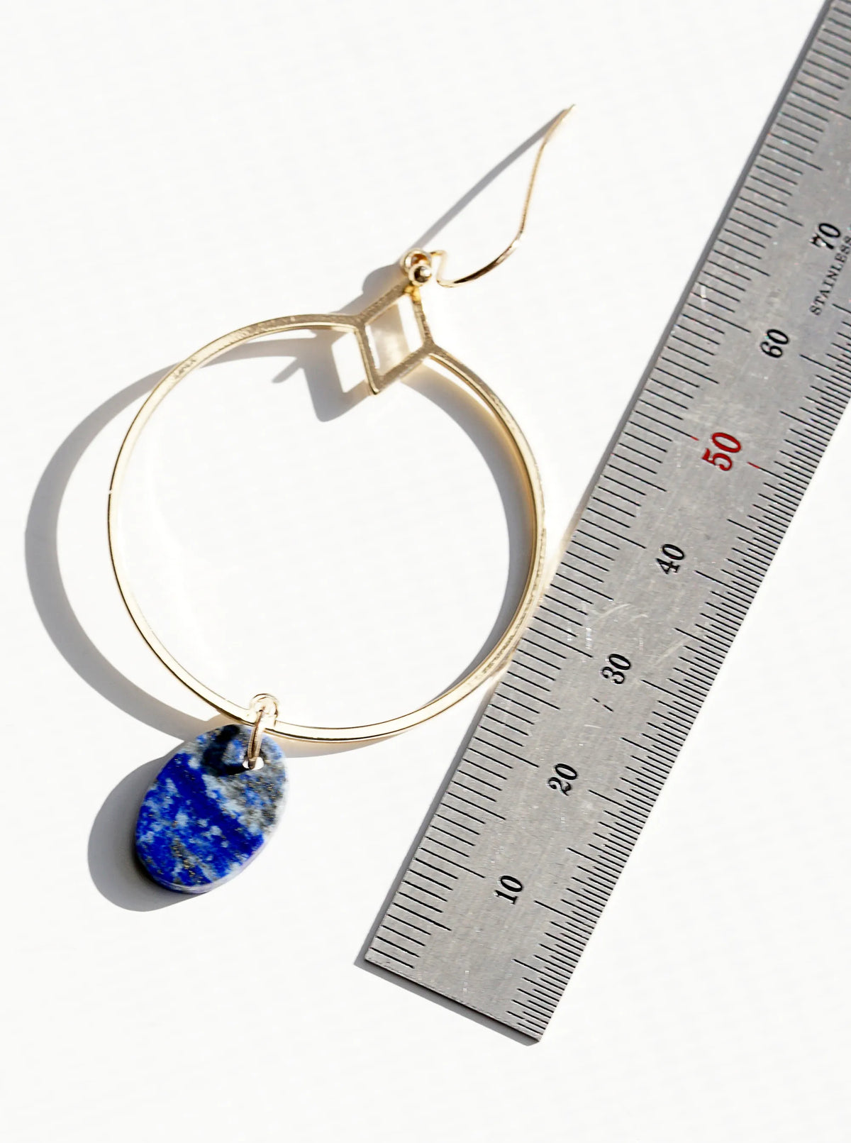Oval Shape Semi-Precious Stone Drop Dangle Earrings