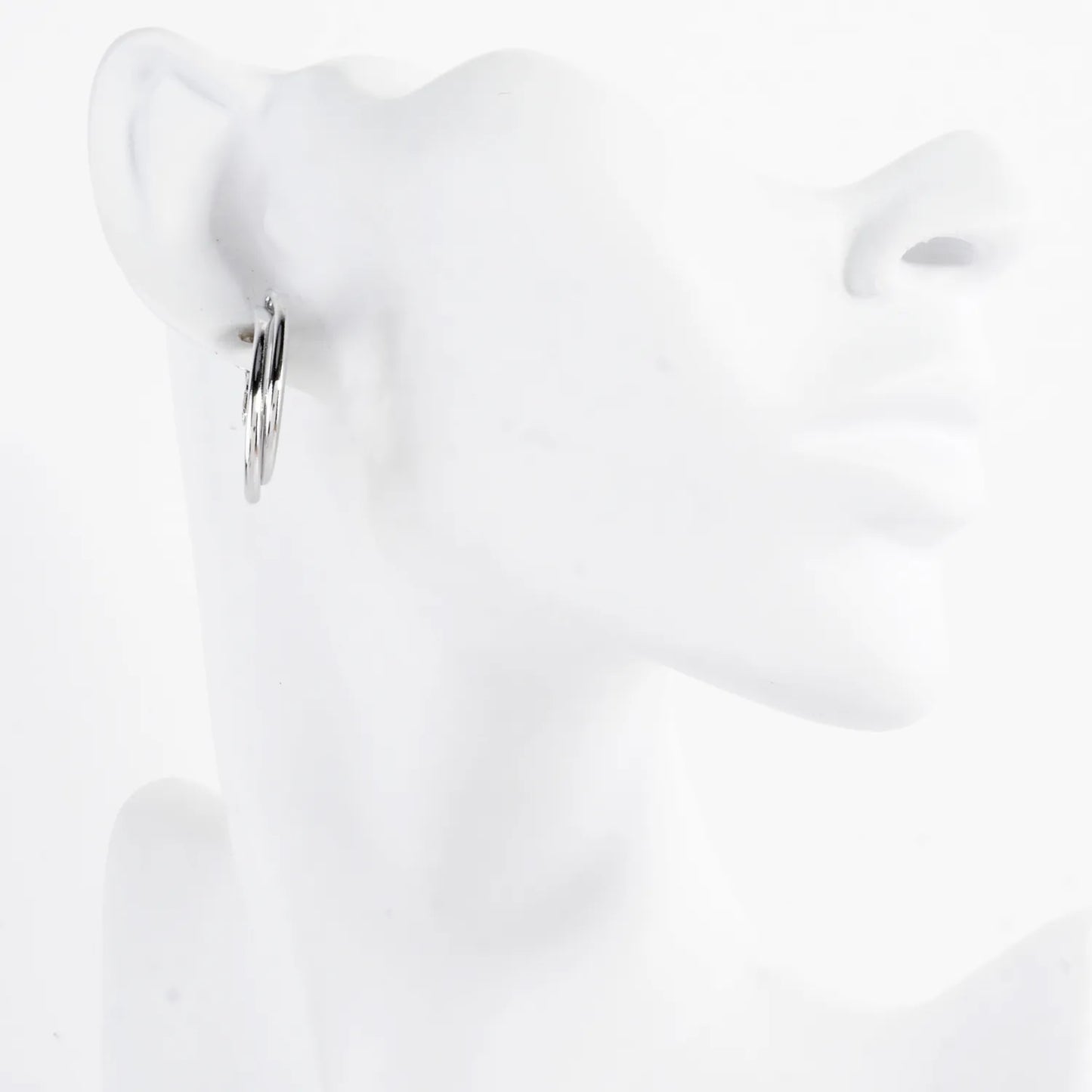 Oval Shaped Double Hoop Brass Earrings