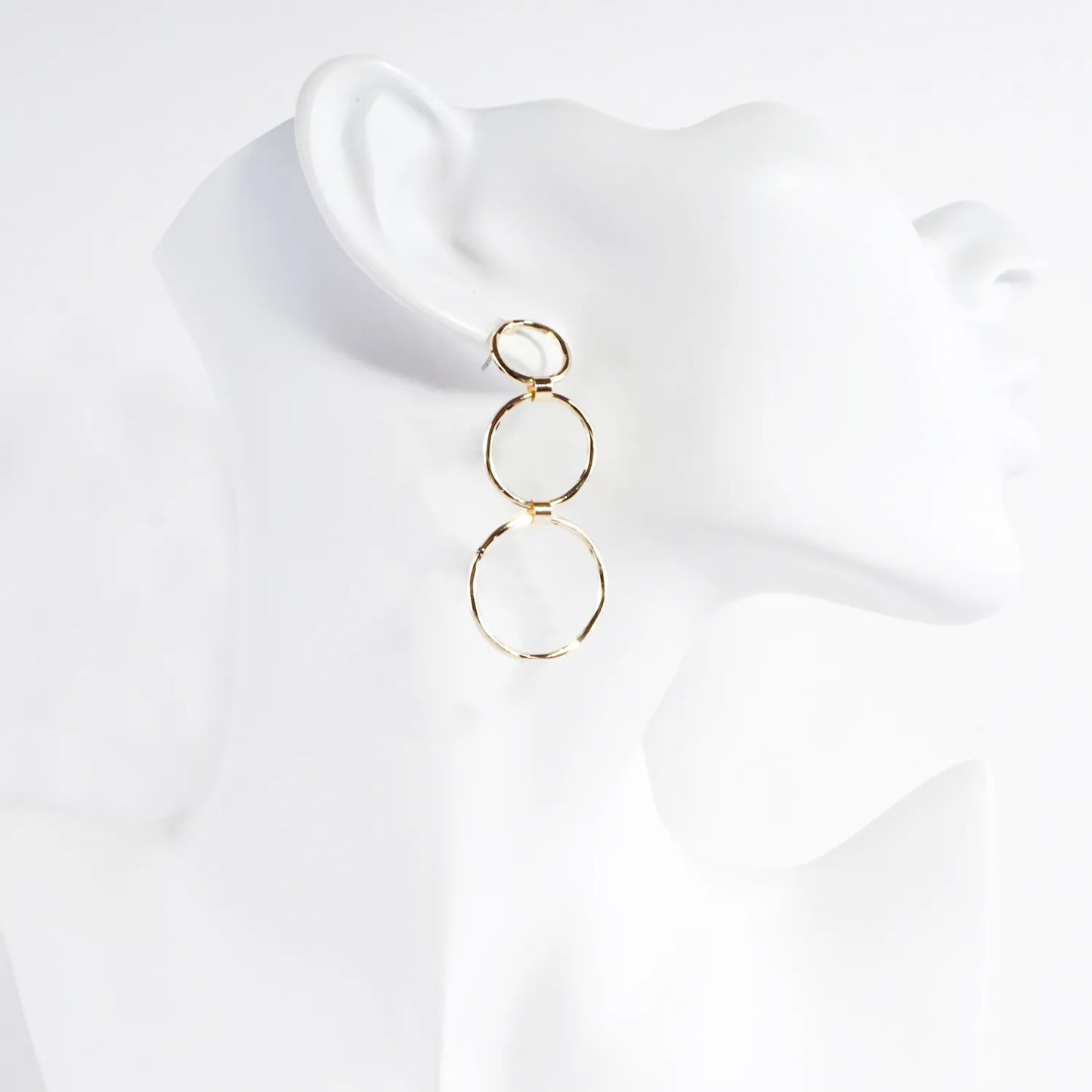 PPF 3 Shiny Circles Drop Earrings