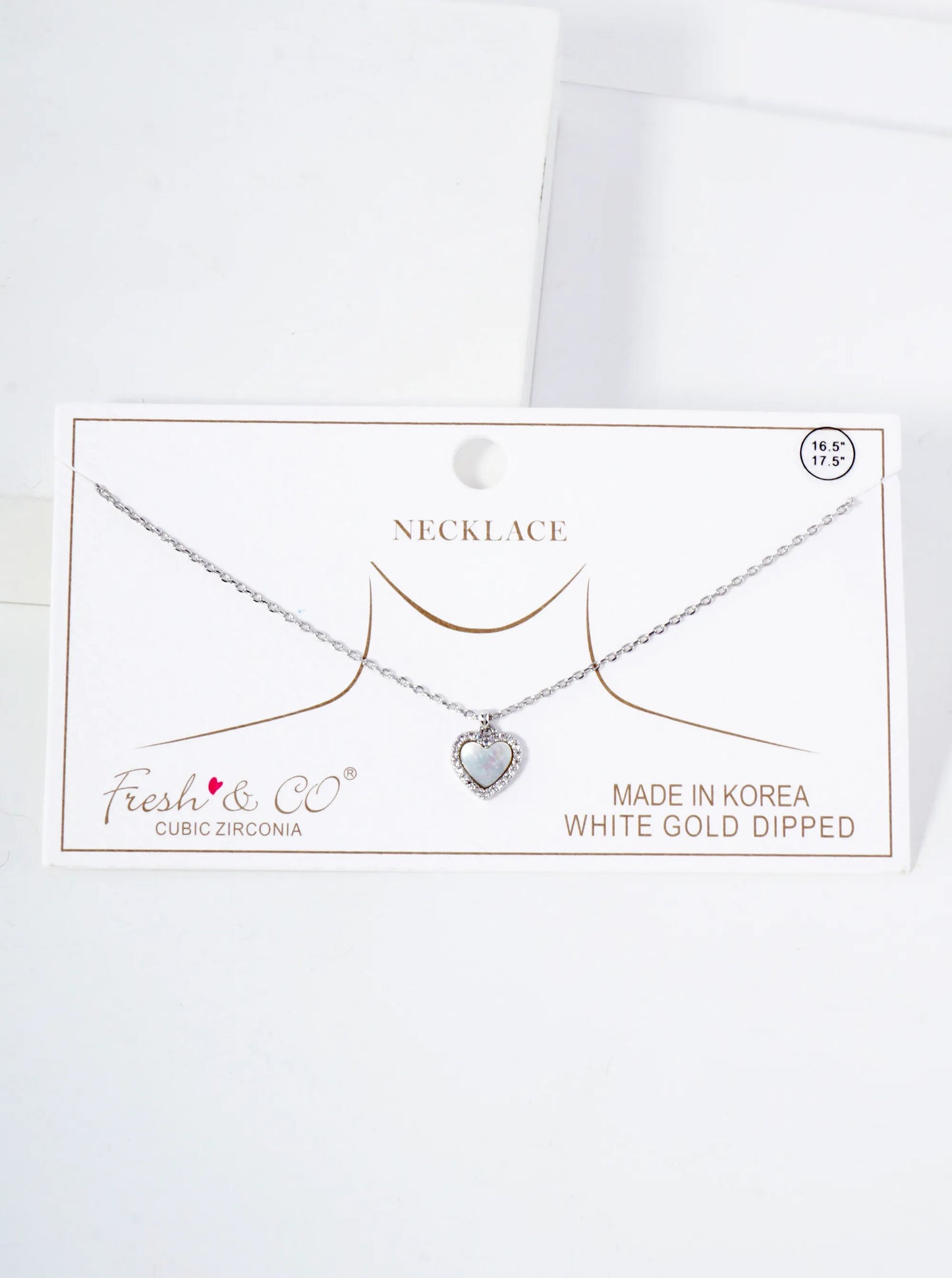 Pave-Set Cubic-Zirconia 9mm Heart Pendant 18K-Gold-Dipped Necklace