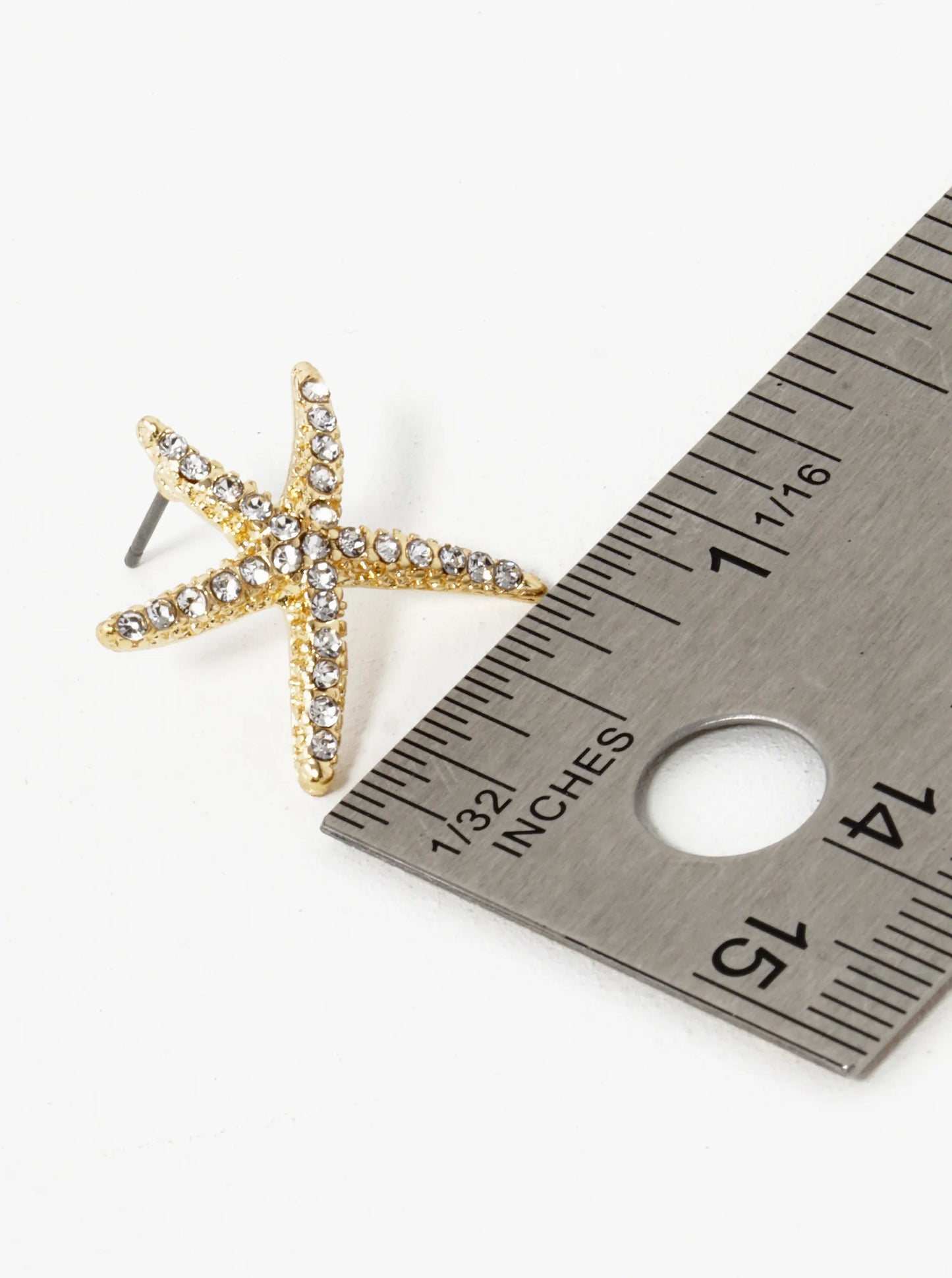 Pearl And Crystal Pave 20mm Starfish Stud Earrings