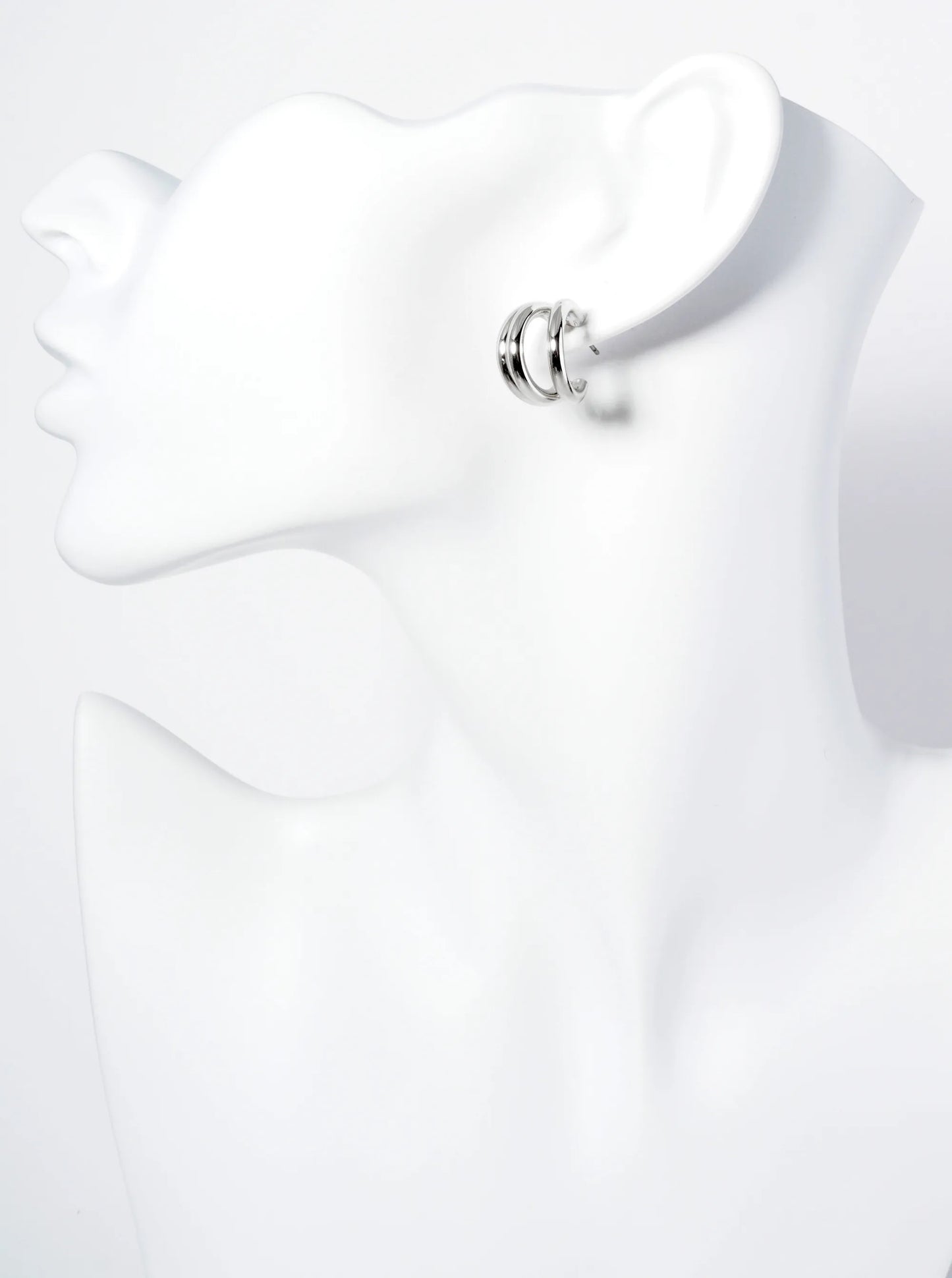 Polished 14K-Gold-Dipped 15mm Claw-Inspired Hoop Earrings