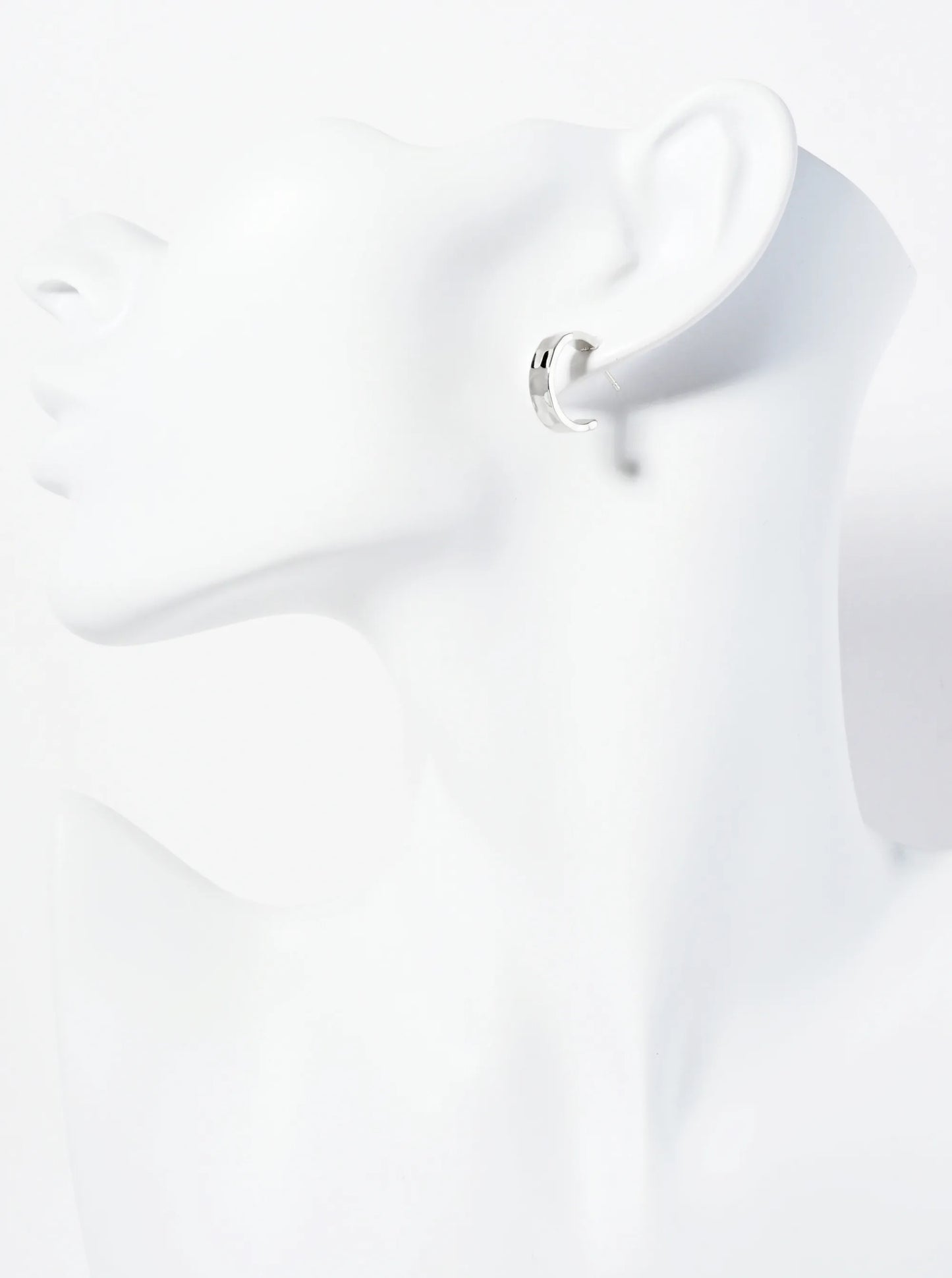 Polished 14K-Gold-Dipped 15mm Hammered Open Hoop Earrings