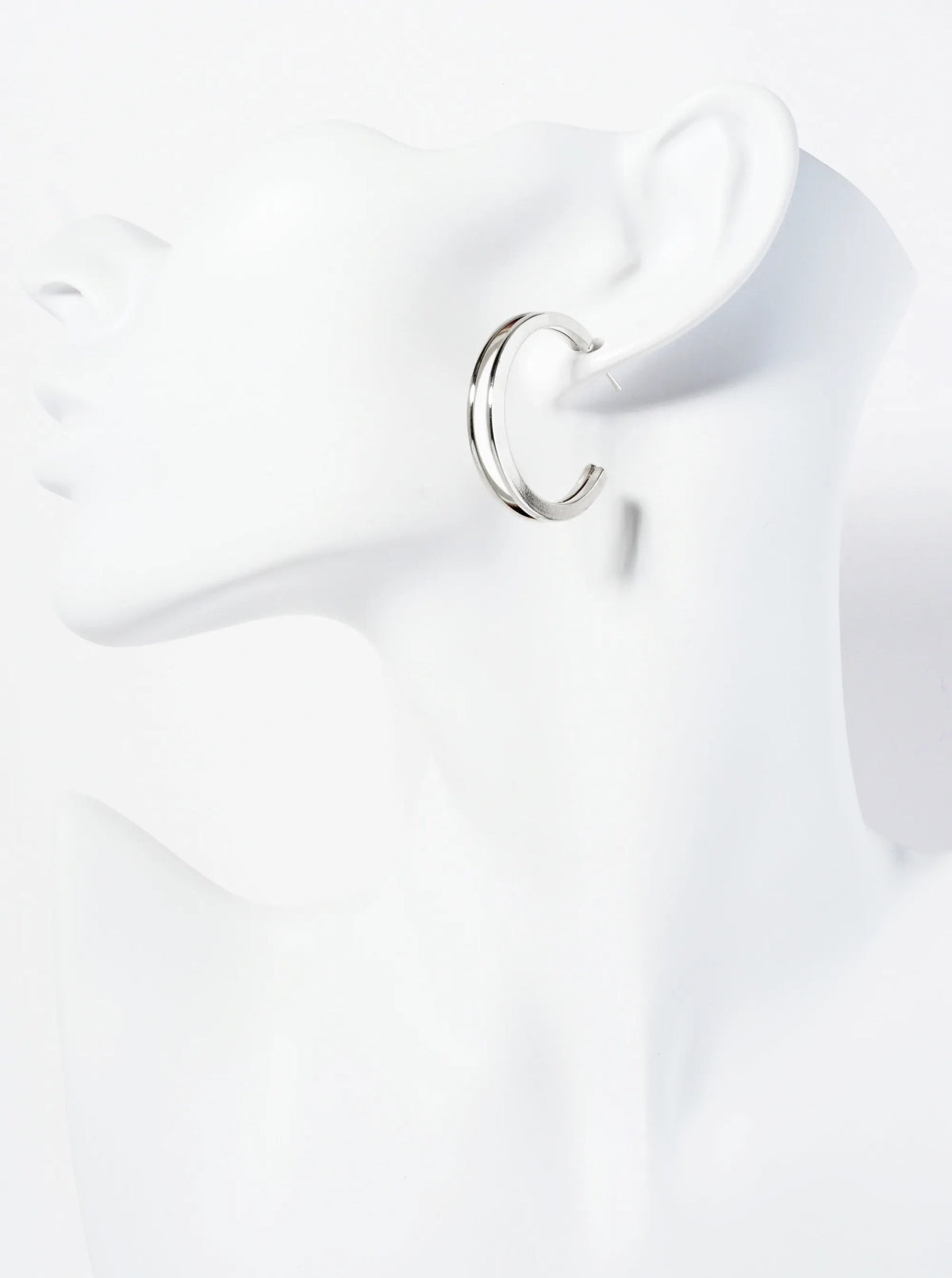 Polished 14K-Gold-Dipped 30mm Double Hoop Earrings