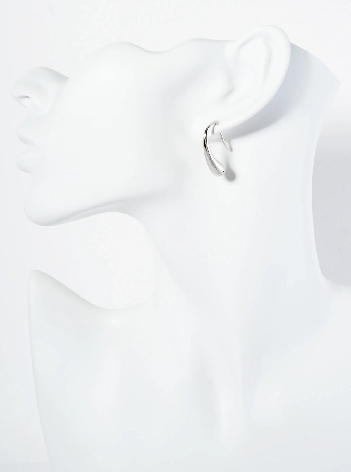 Polished 14K-Gold-Dipped Artistic 3D Teardrop-Shaped Earrings