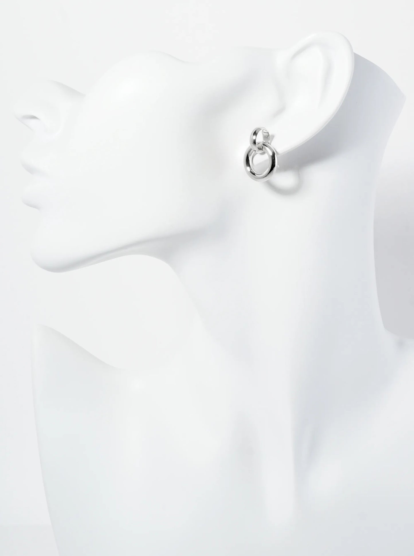 Polished 14K-Gold-Dipped Doorknocker Design Minimalist Post Earrings