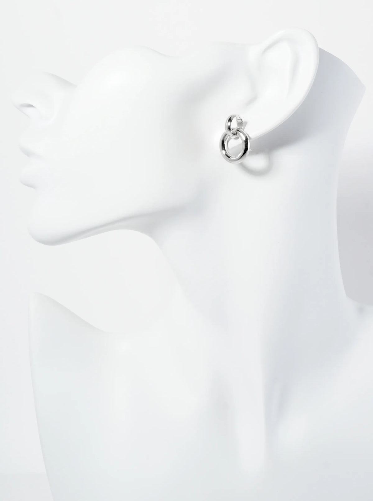 Polished 14K-Gold-Dipped Doorknocker Design Minimalist Post Earrings