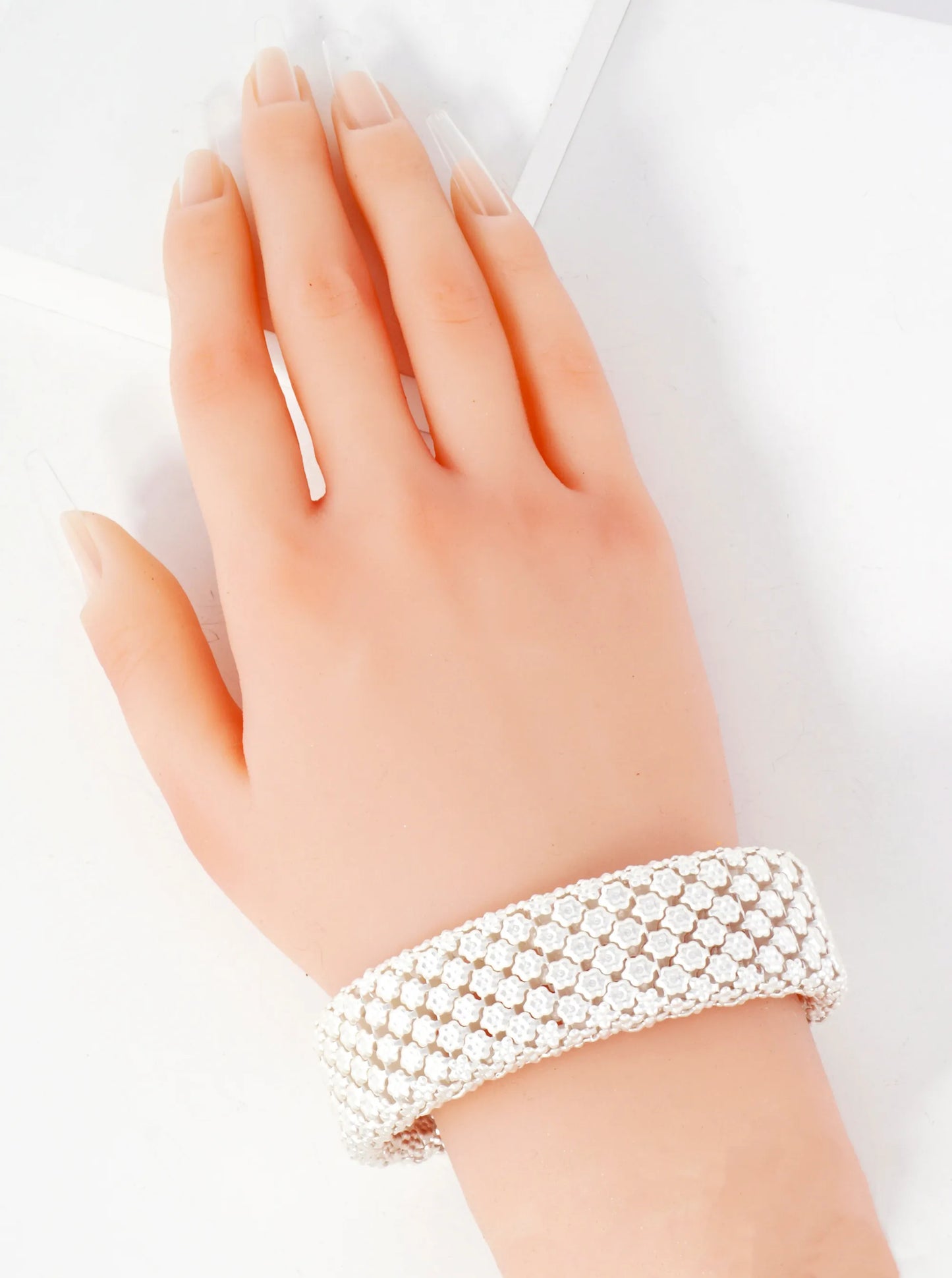 Polished Metal 1-inch-Wide Stretch Bracelet