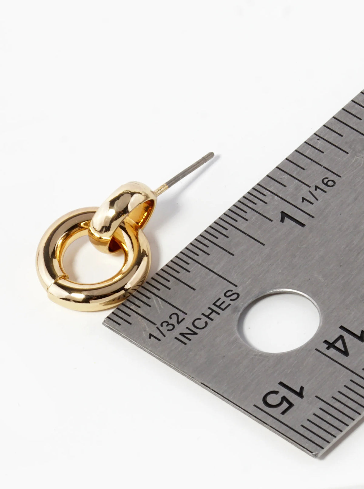 Polished Metal Tiny Door Knocker Post Earrings