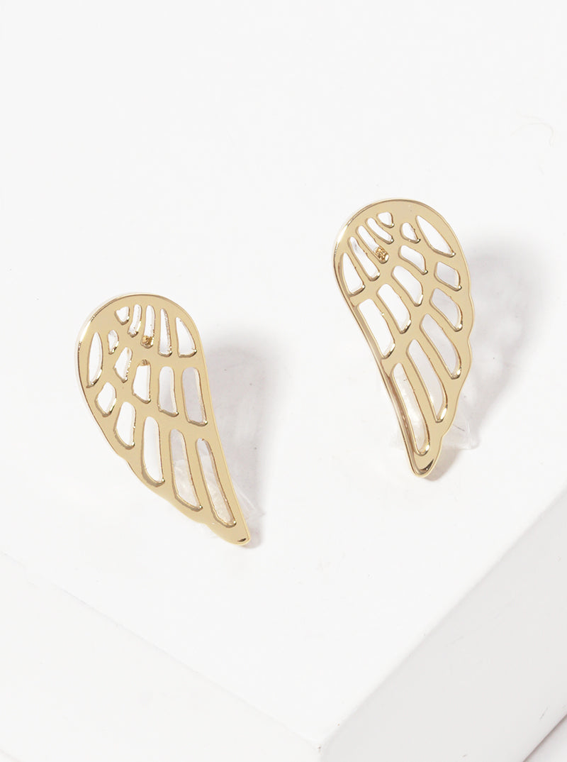 Premium Stainless Steel Angle Wing Post Stud Earrings
