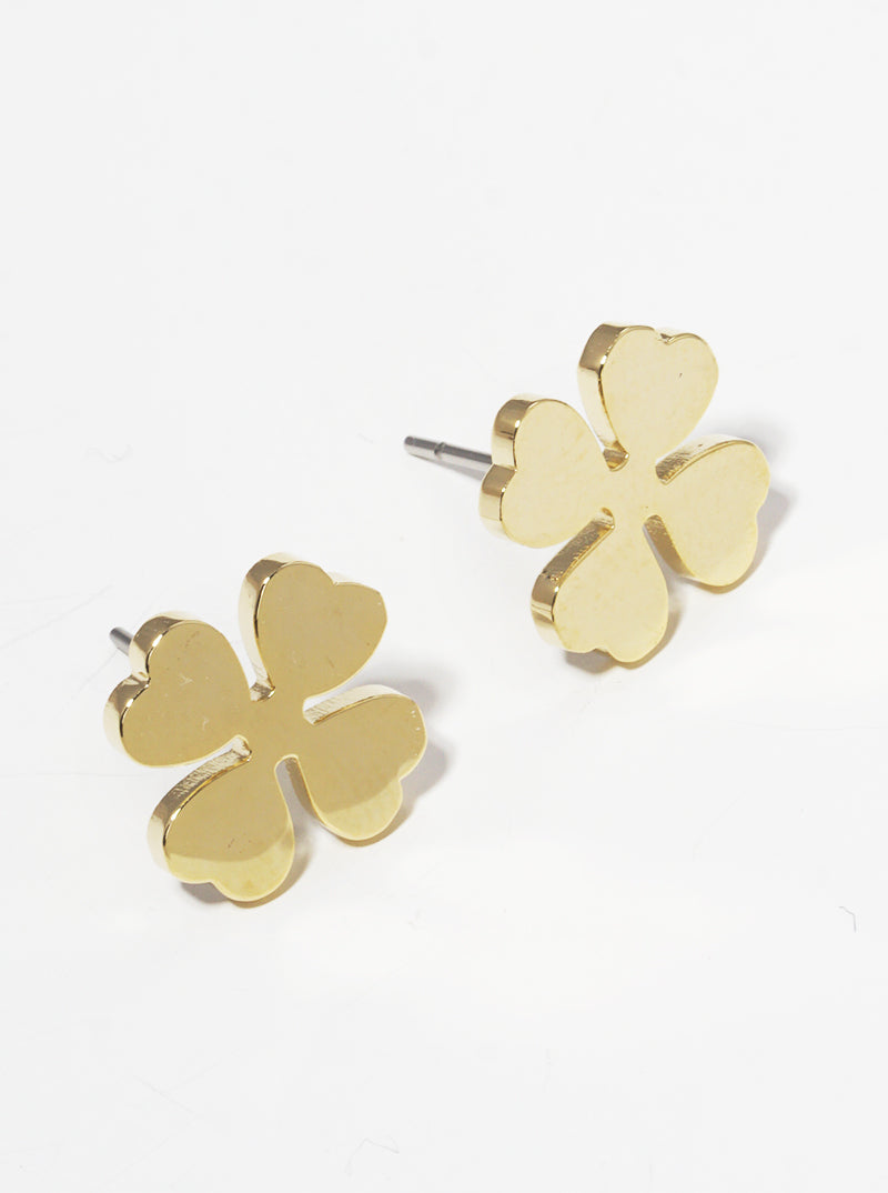 Premium Stainless Steel Clover Post Stud Earrings