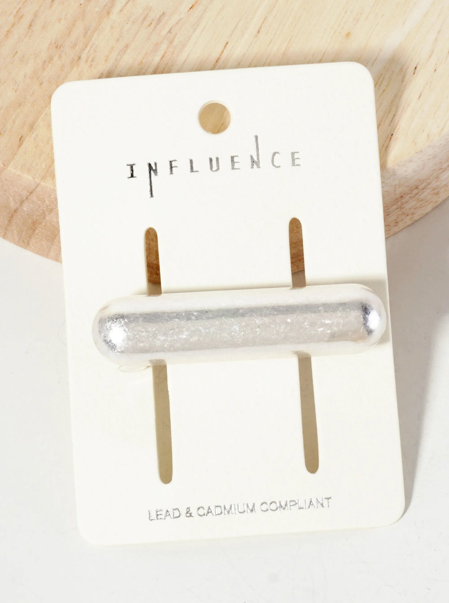 Puffy 2-inch Bar Metal Casting Hair-Pin