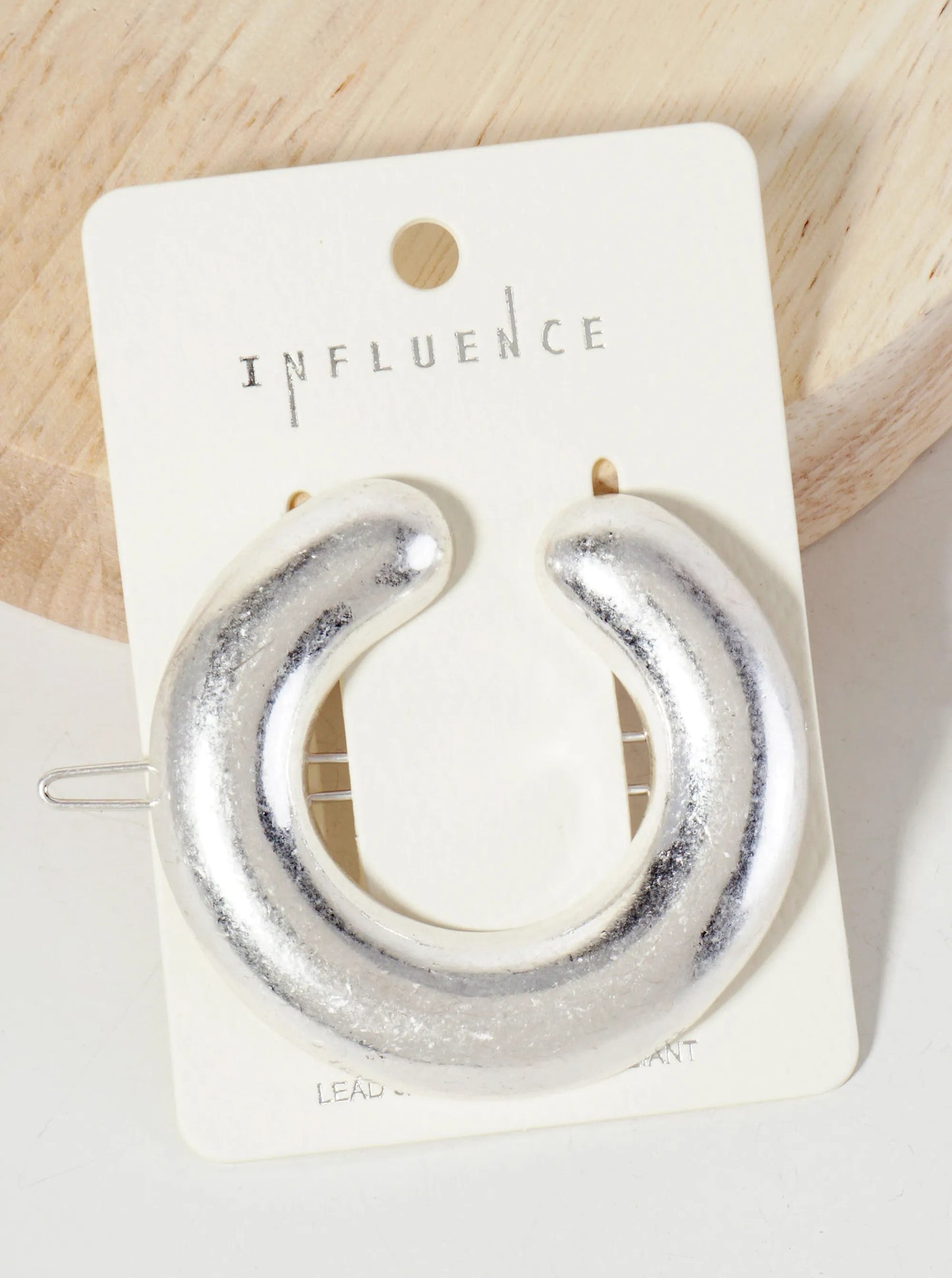 Puffy Open Circle Metal Casting Hair-Pin