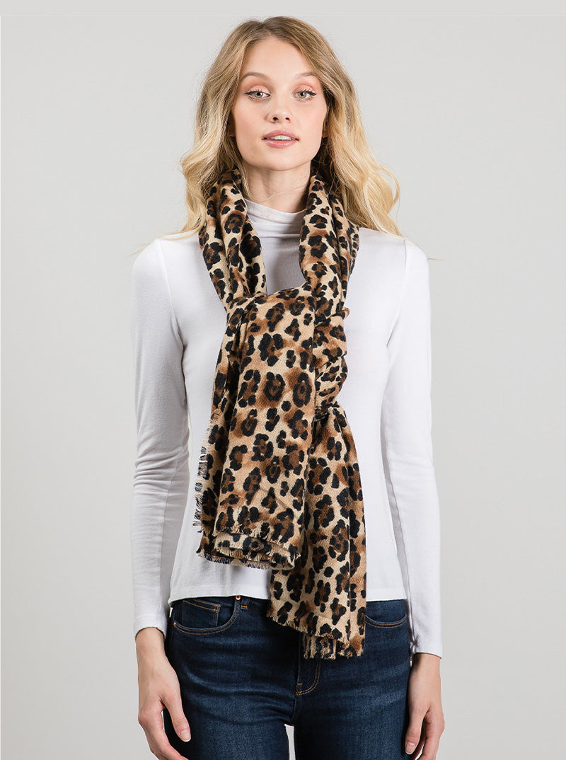 Python Snake Skin Animal Print Oblong Scarf