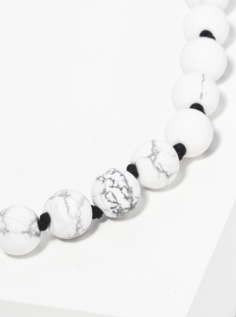 Reconstituted White Semi Precious Necklace