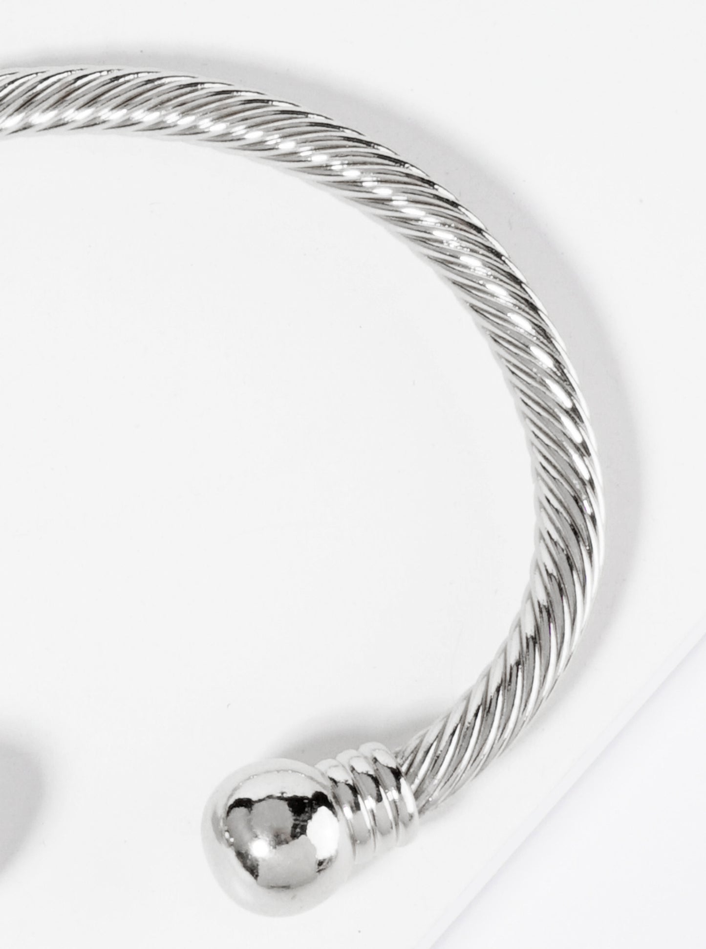 Rope Textured Classic Open Bangle Bracelet