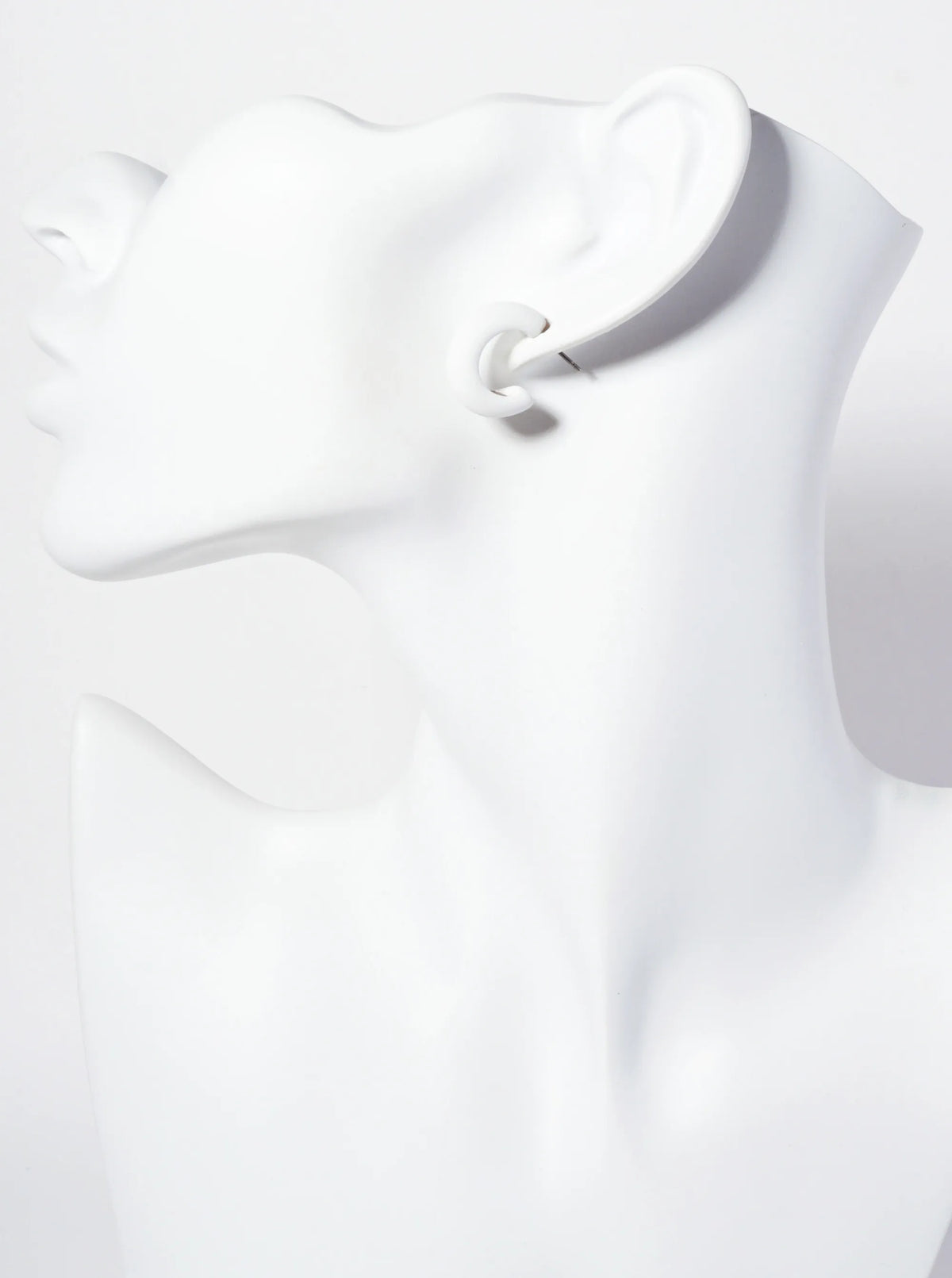 Rubber-Coated 20mm Open Huggie Hoop Earrings