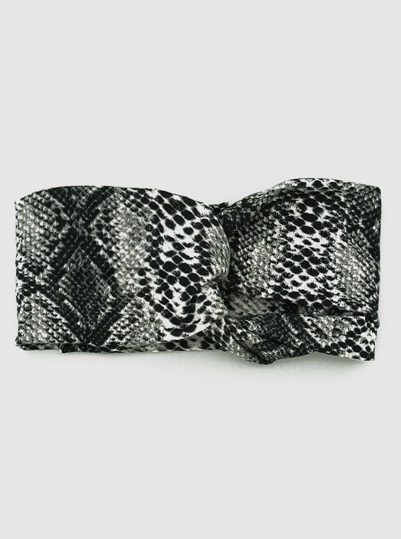 SNAKE SKIN ANIMAL PRINT TWISTED ELASTIC TURBAN HEAD WRAP HEADBAND
