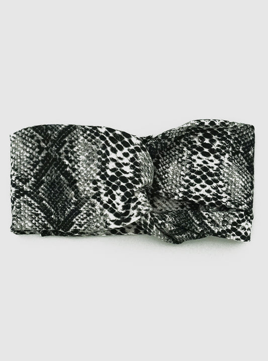 SNAKE SKIN ANIMAL PRINT TWISTED ELASTIC TURBAN HEAD WRAP HEADBAND
