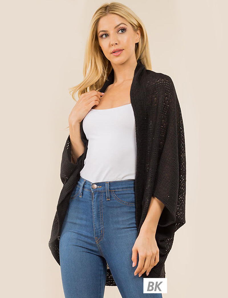 SOLID CROCHET SHRUG