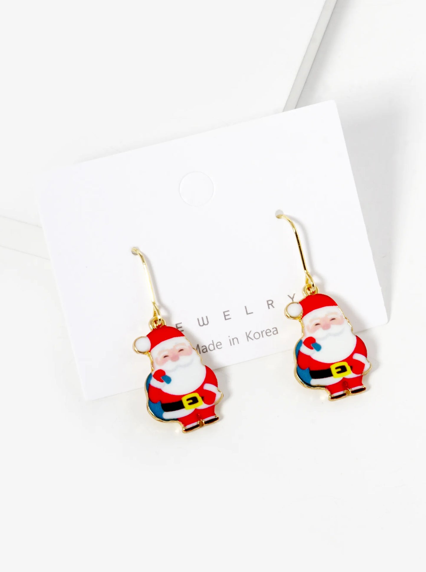 Santa Drop Christmas Dangle Earrings
