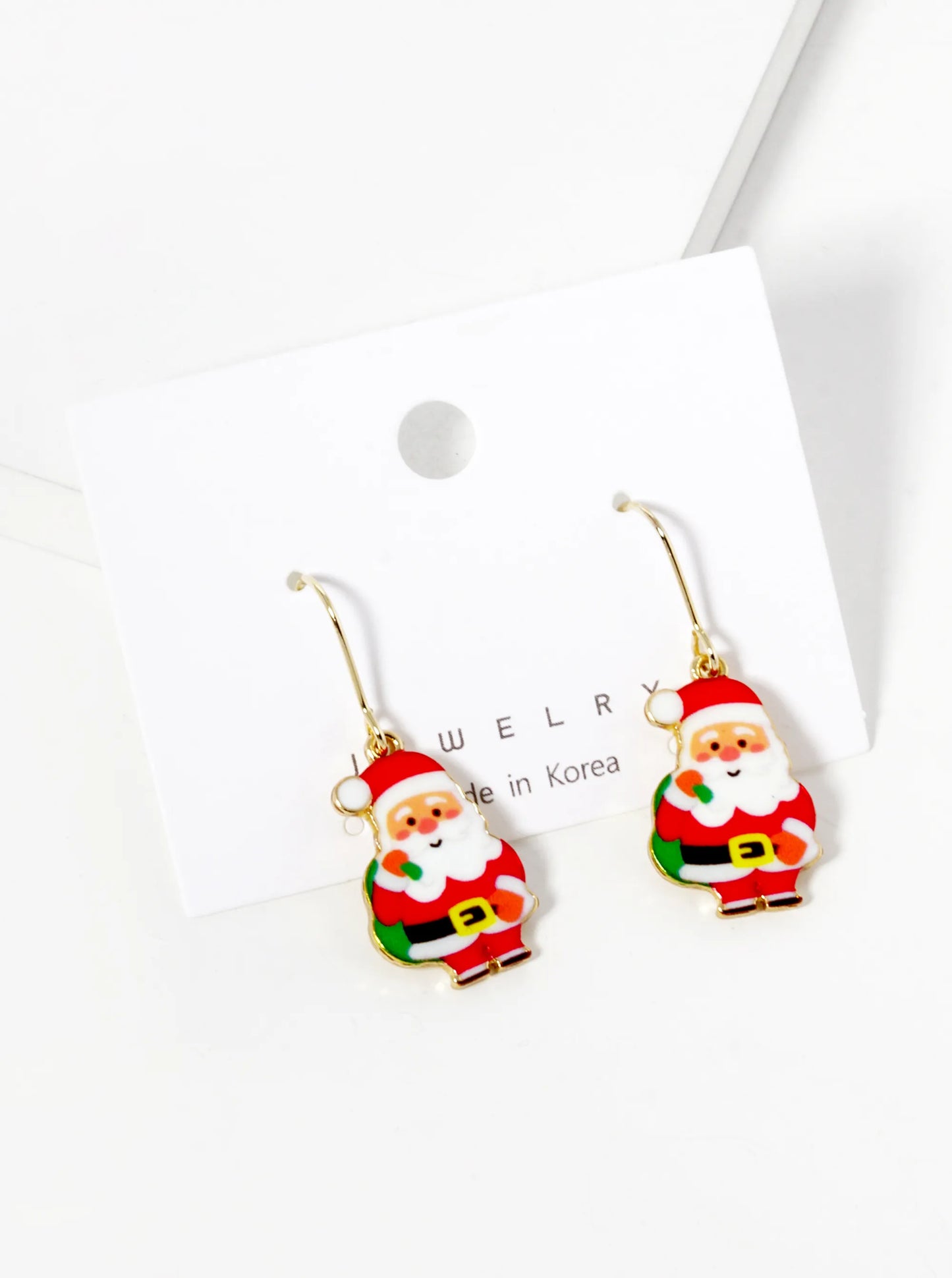Santa Drop Christmas Dangle Earrings