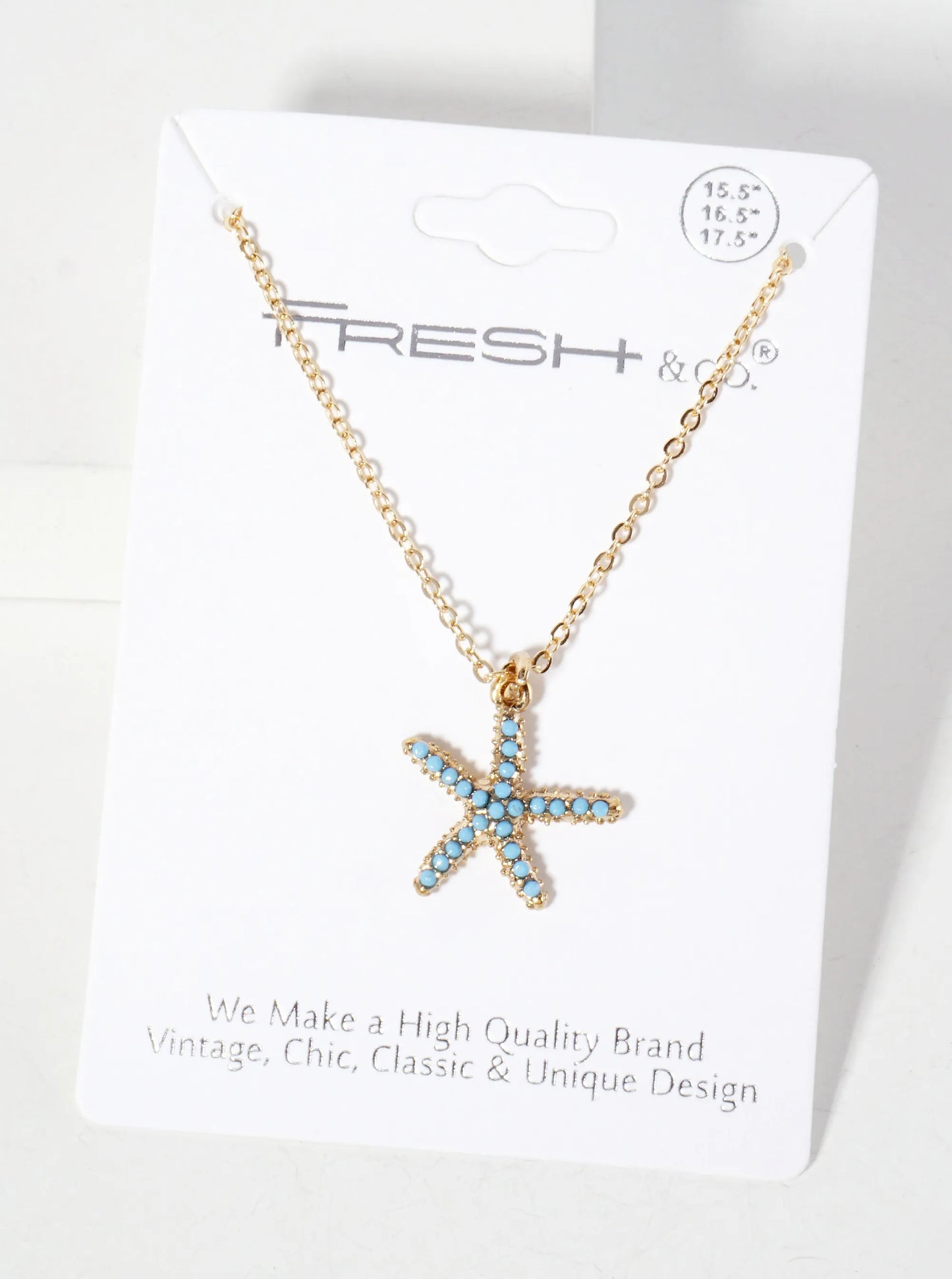 Sea-Life Crystal-Pave 20mm Starfish Pendant Necklace