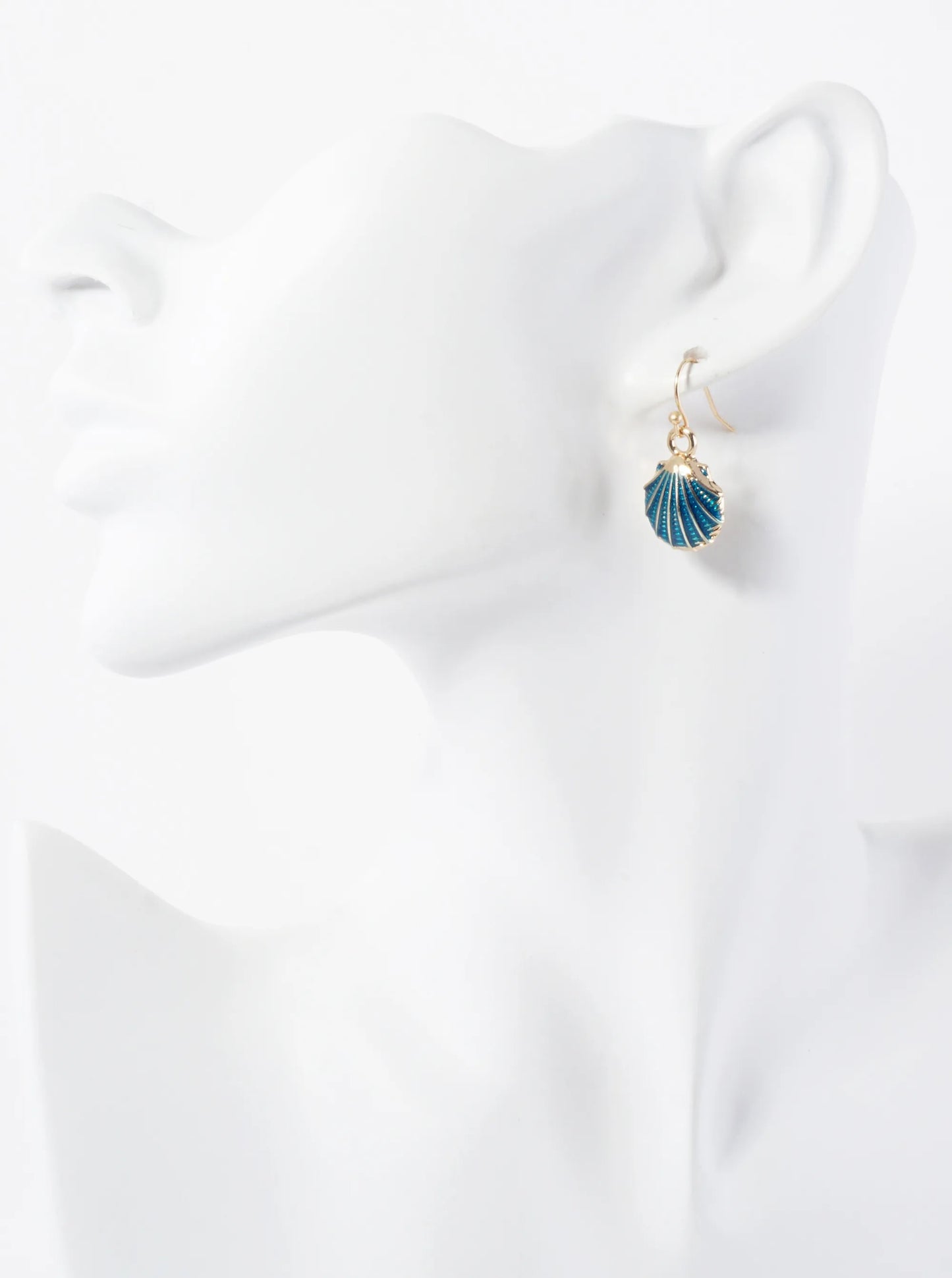 Sea-Life Metal Seashell Drop Dainty Dangle Earrings
