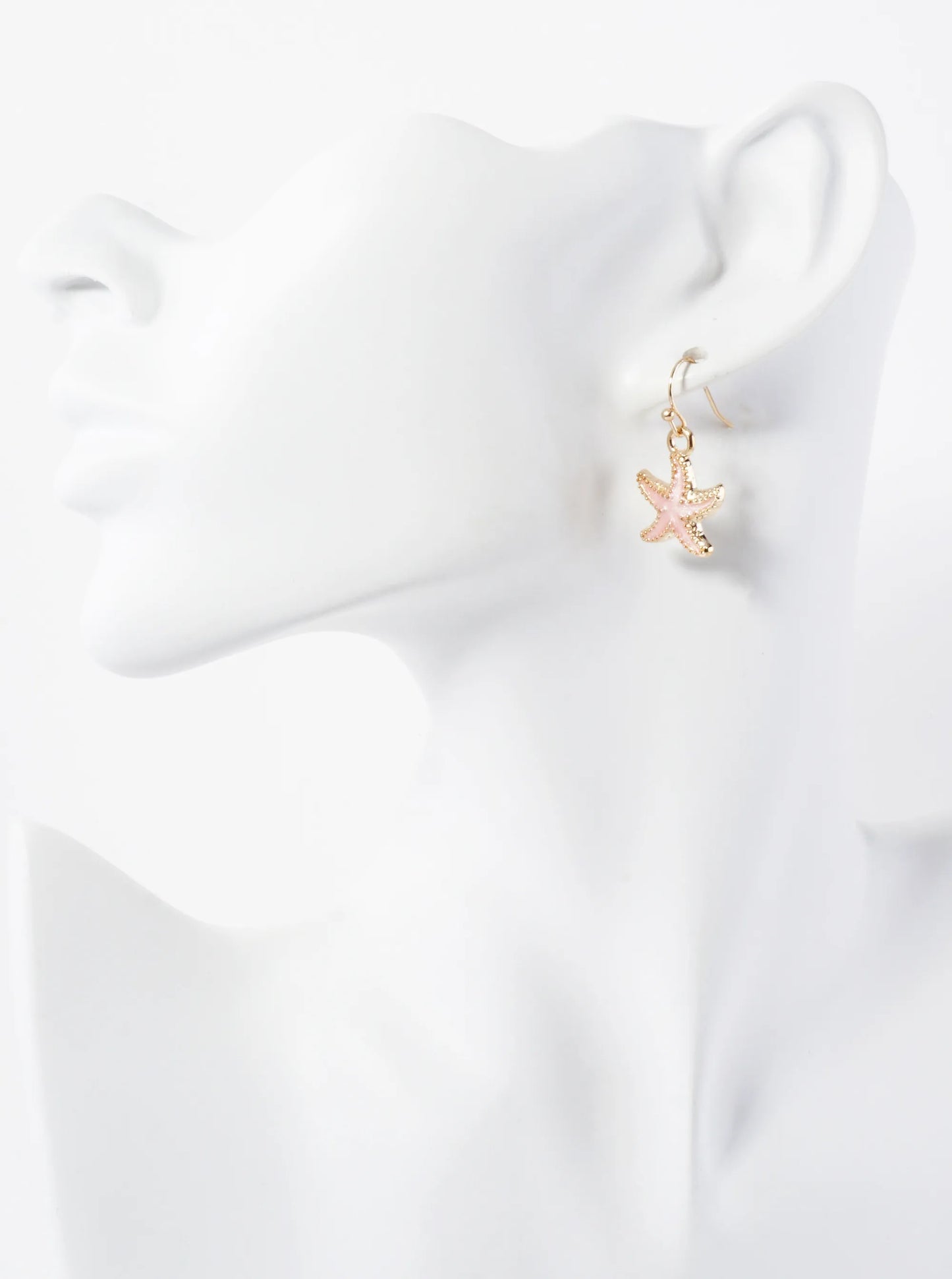 Sea-Life Metal Starfish Drop Dainty Dangle Earrings