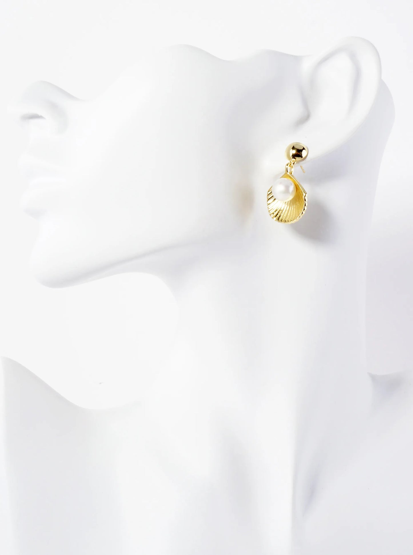 Sea-Life Pearl-Accented Shell 14K-Gold-Dipped Dangle Earrings