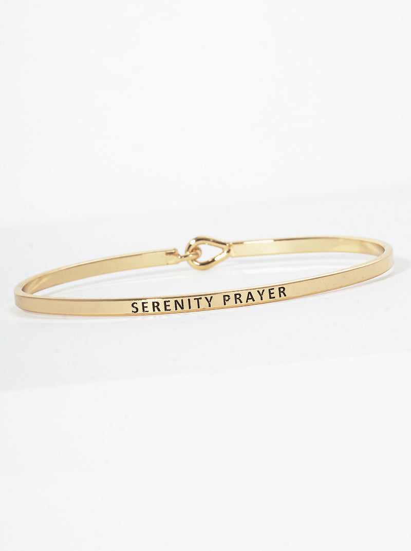 Serenity Prayer Engraved Inspirational Bangle Bracelet